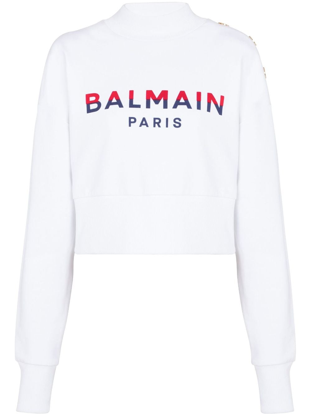 3-Buttons logo-print cotton sweatshirt - 1