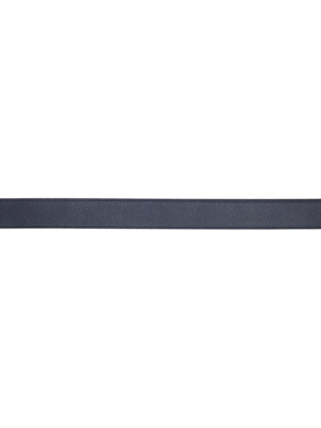 Navy Pebble Grain Round Buckle Belt - 2