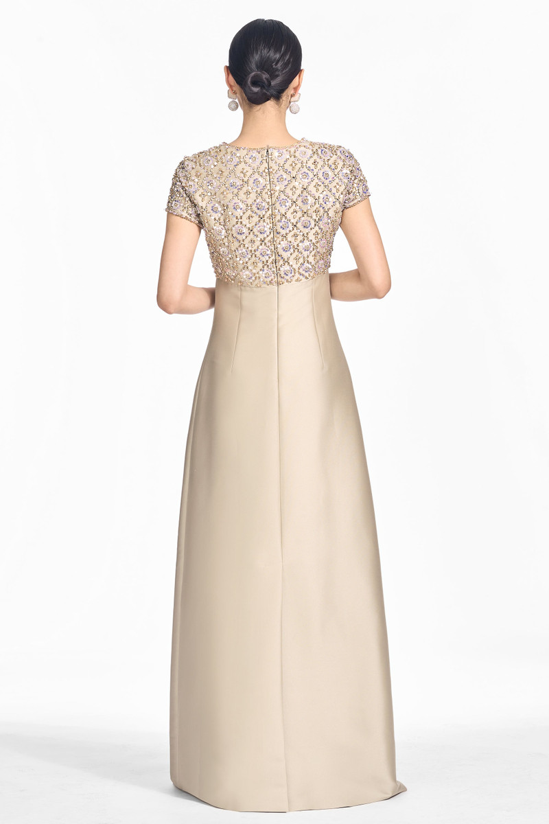 EMBELLISHED AMSTERDAM GOWN - CRYSTALINE PEWTER 3