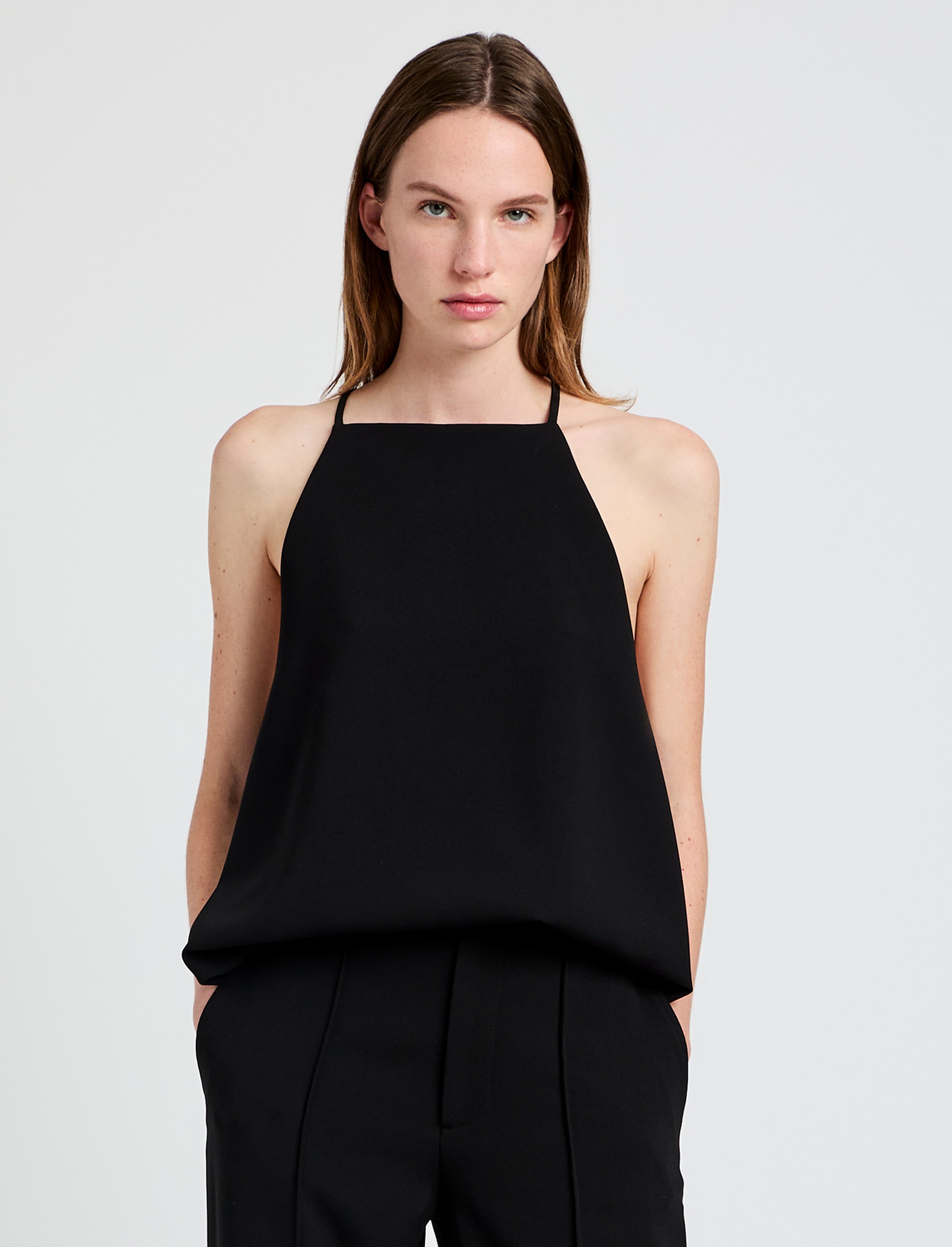 Ensley Top in Matte Double Crepe - 2