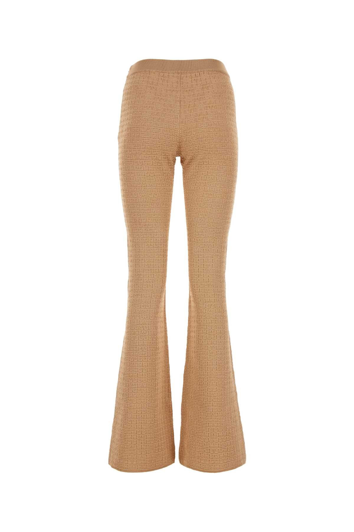 Givenchy Women Skin Pink Jacquard Flared Leg Pant - 2