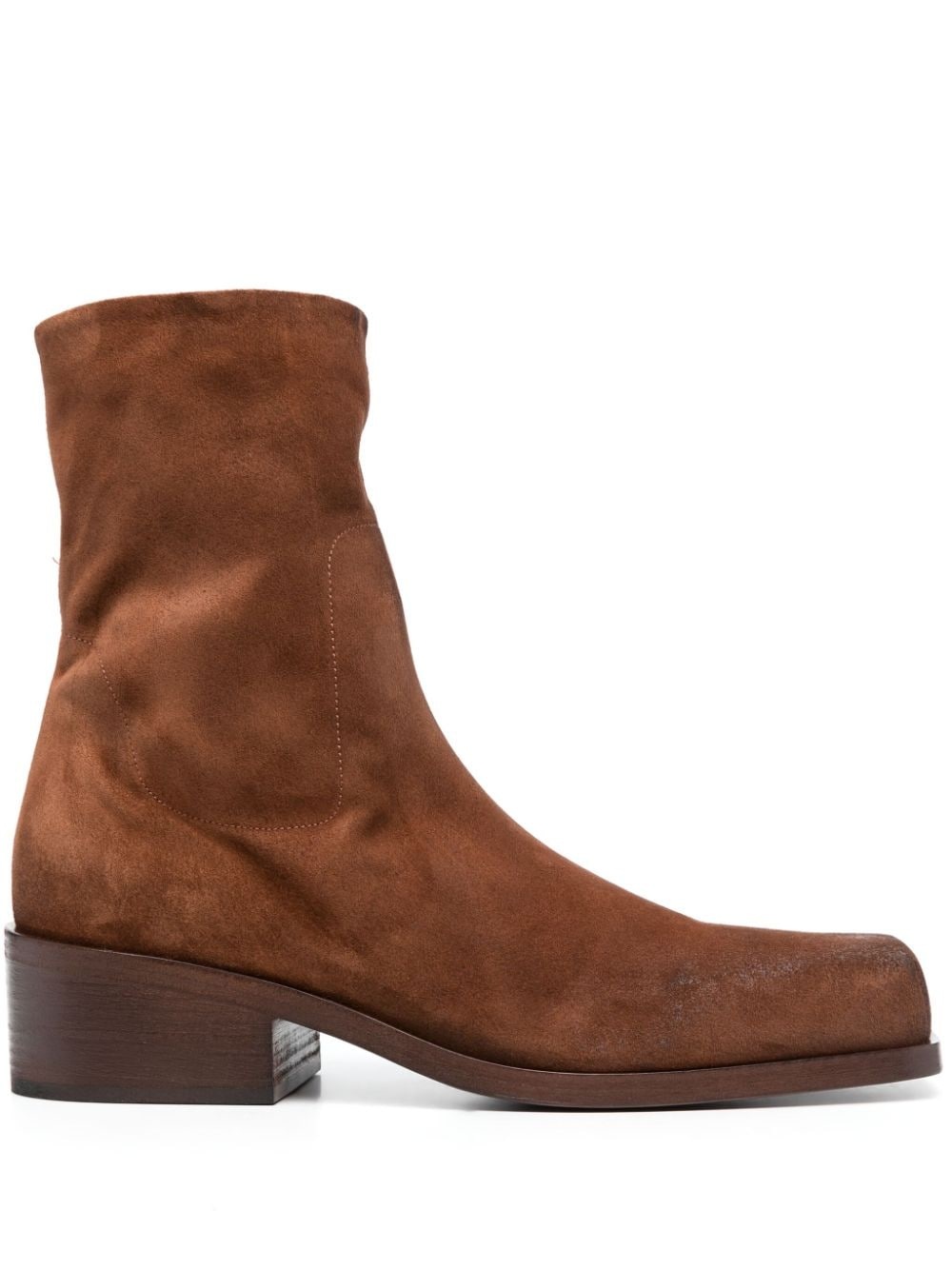 square-toe ankle boots - 1
