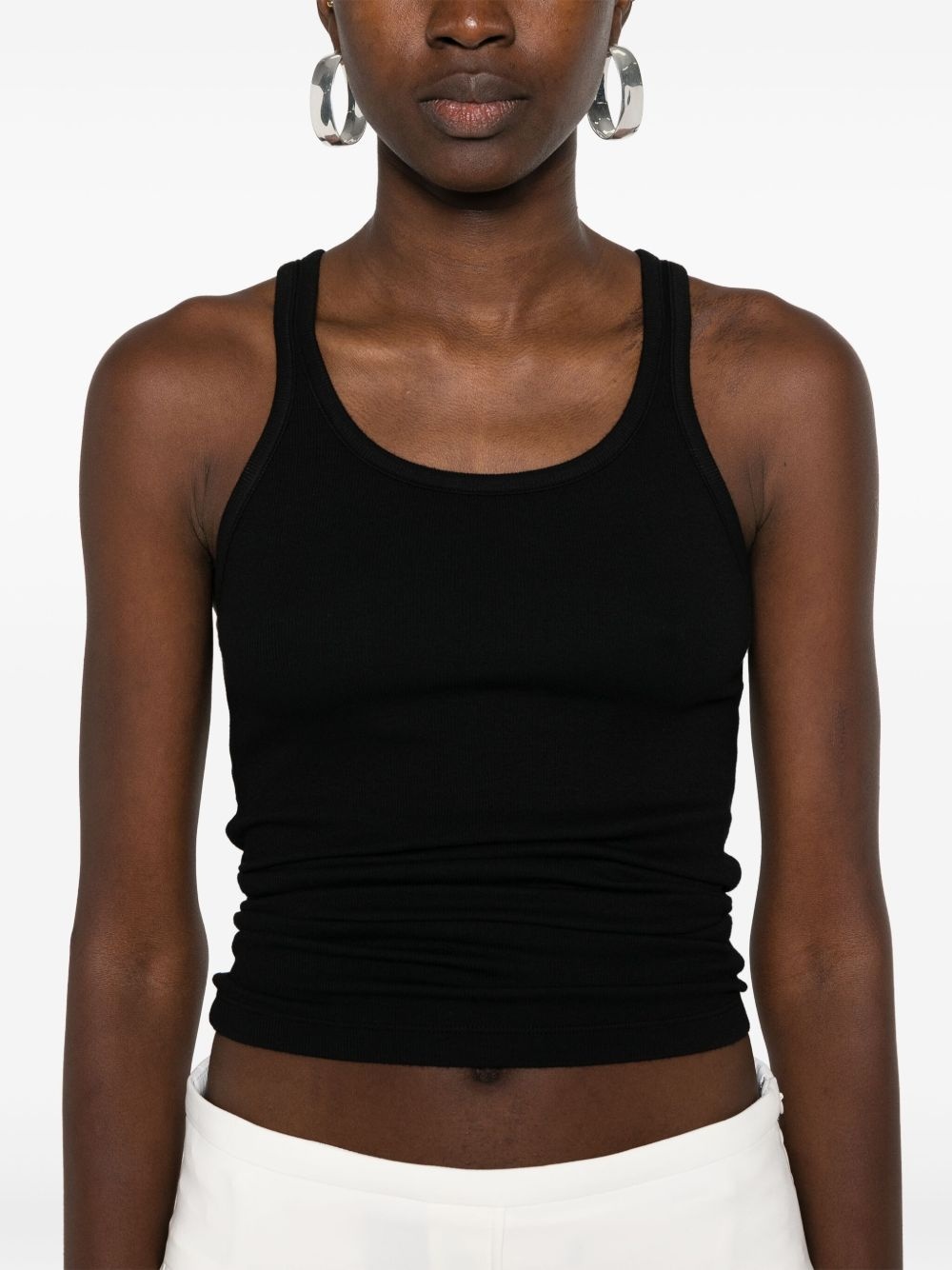 sleeveless ribbed-knit top - 5