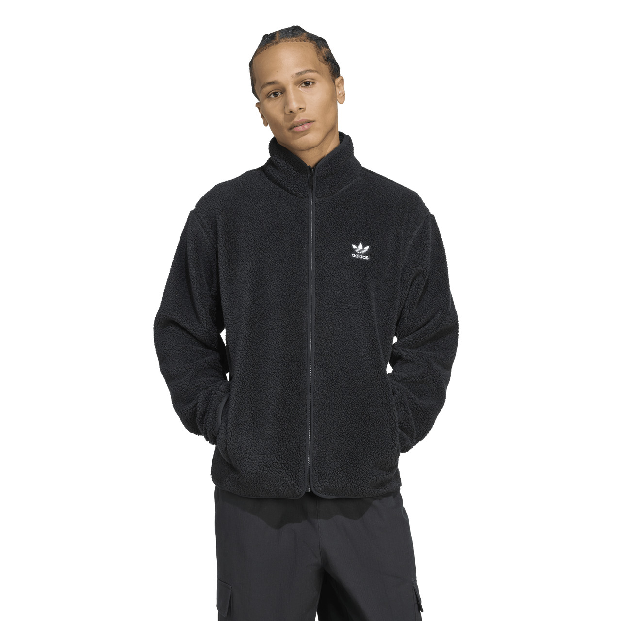 adidas Mens adidas Originals Trefoil Essentials Teddy Fleece - 1