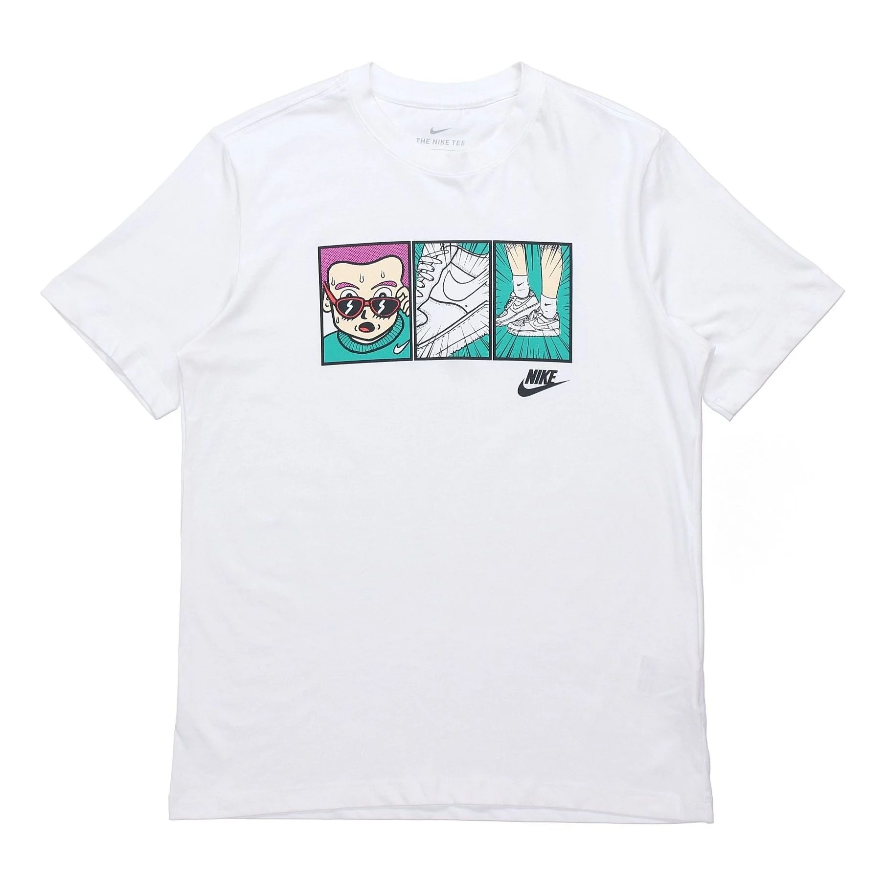 Nike Sportswear NSW AF1 Anime Printing Sports Short Sleeve White DH0012-100 - 1