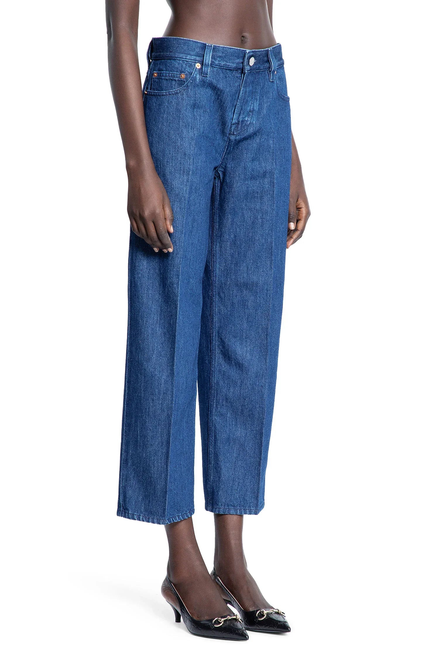 Cropped-Straight-Leg-5-Pocket-Jeans - 2