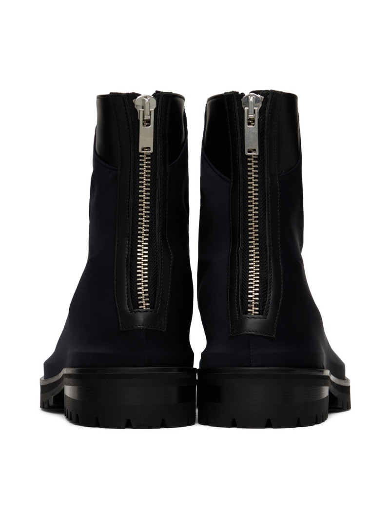 Black Pleated Marathon Boots 2