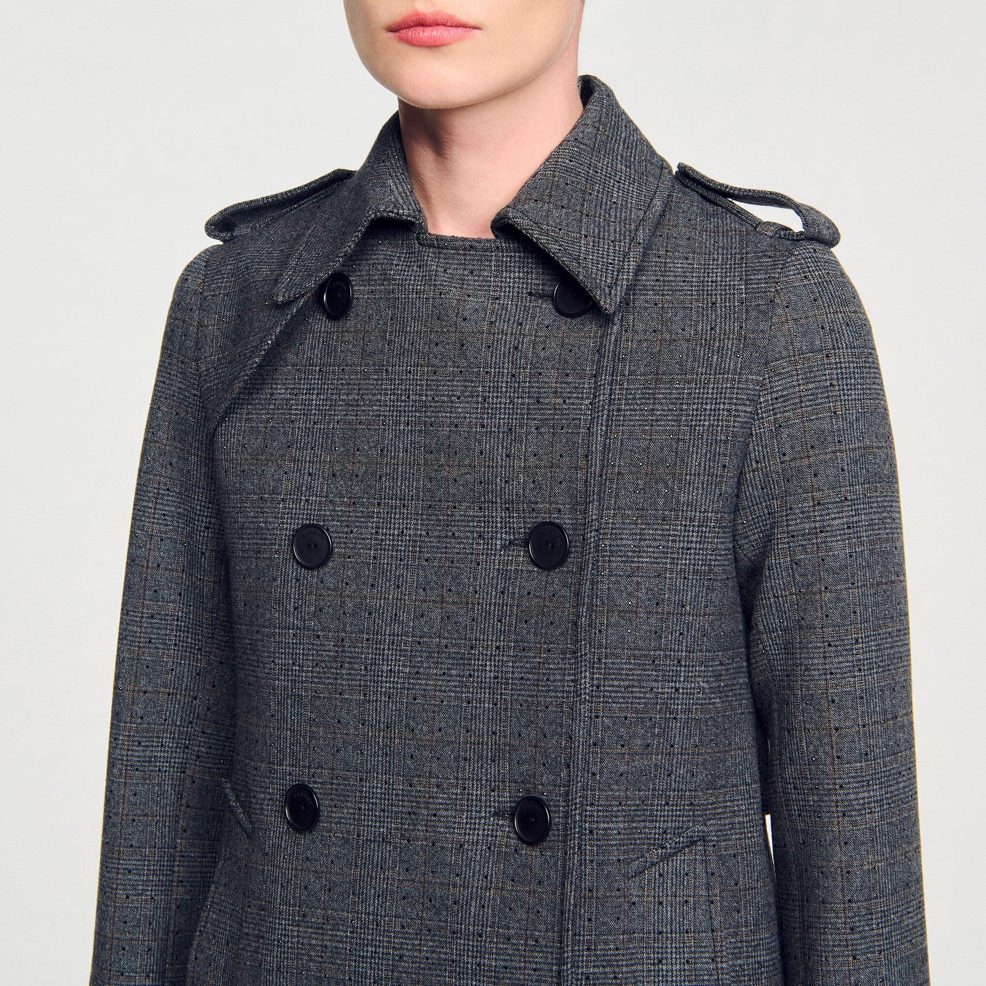 RHINESTONE TRENCH COAT - 3