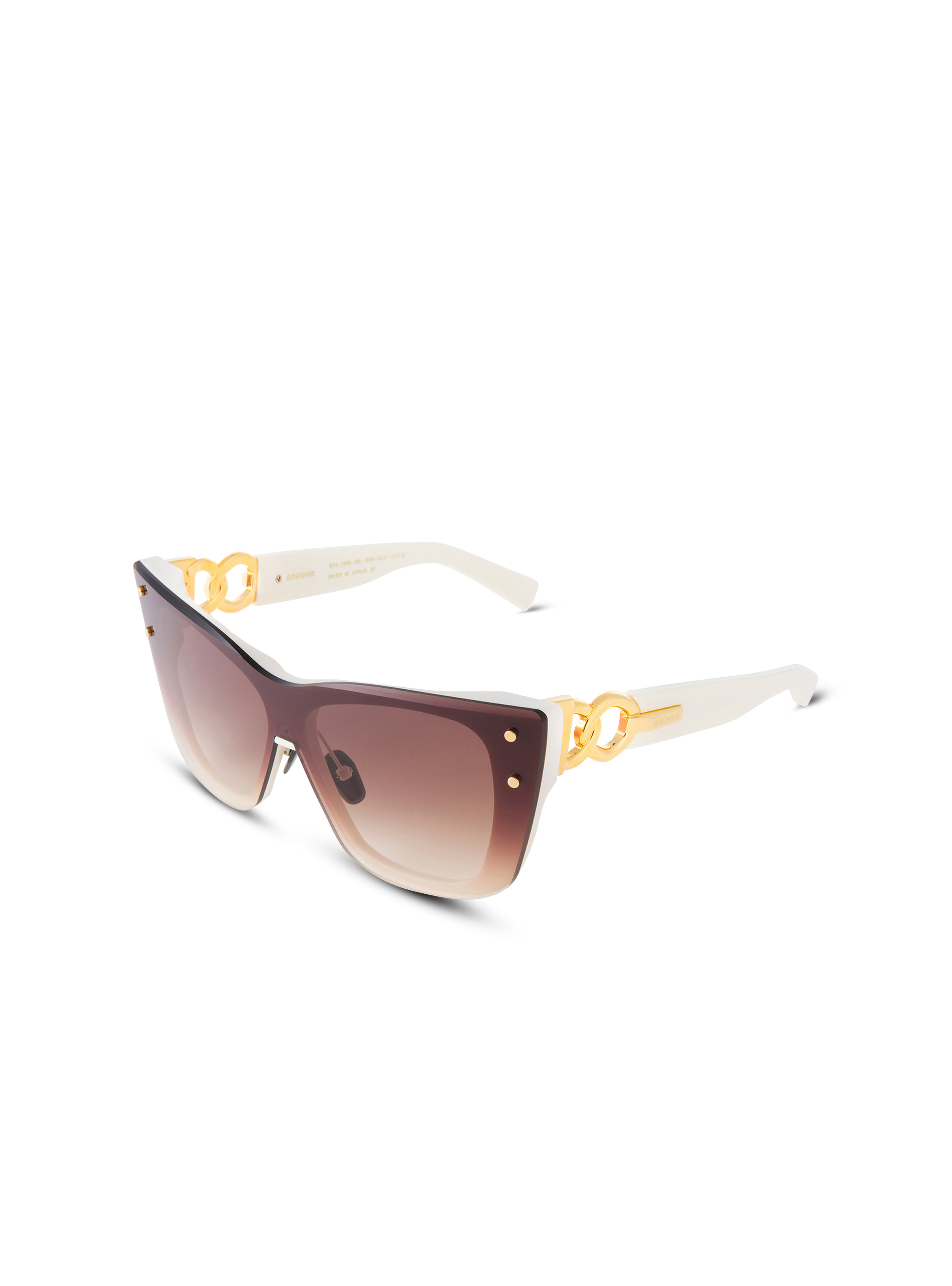 Tortoiseshell-effect titanium Armour sunglasses - 3