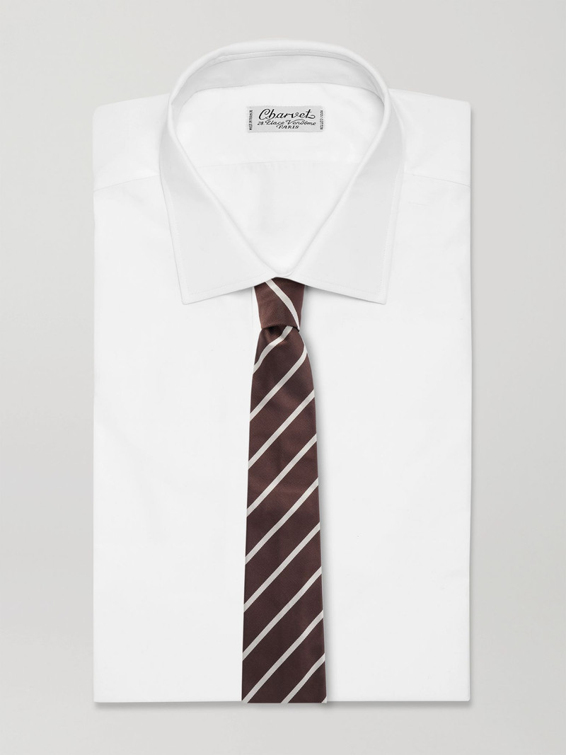 Ralph Lauren 8.5cm Striped Silk-Twill Tie Brown outlook