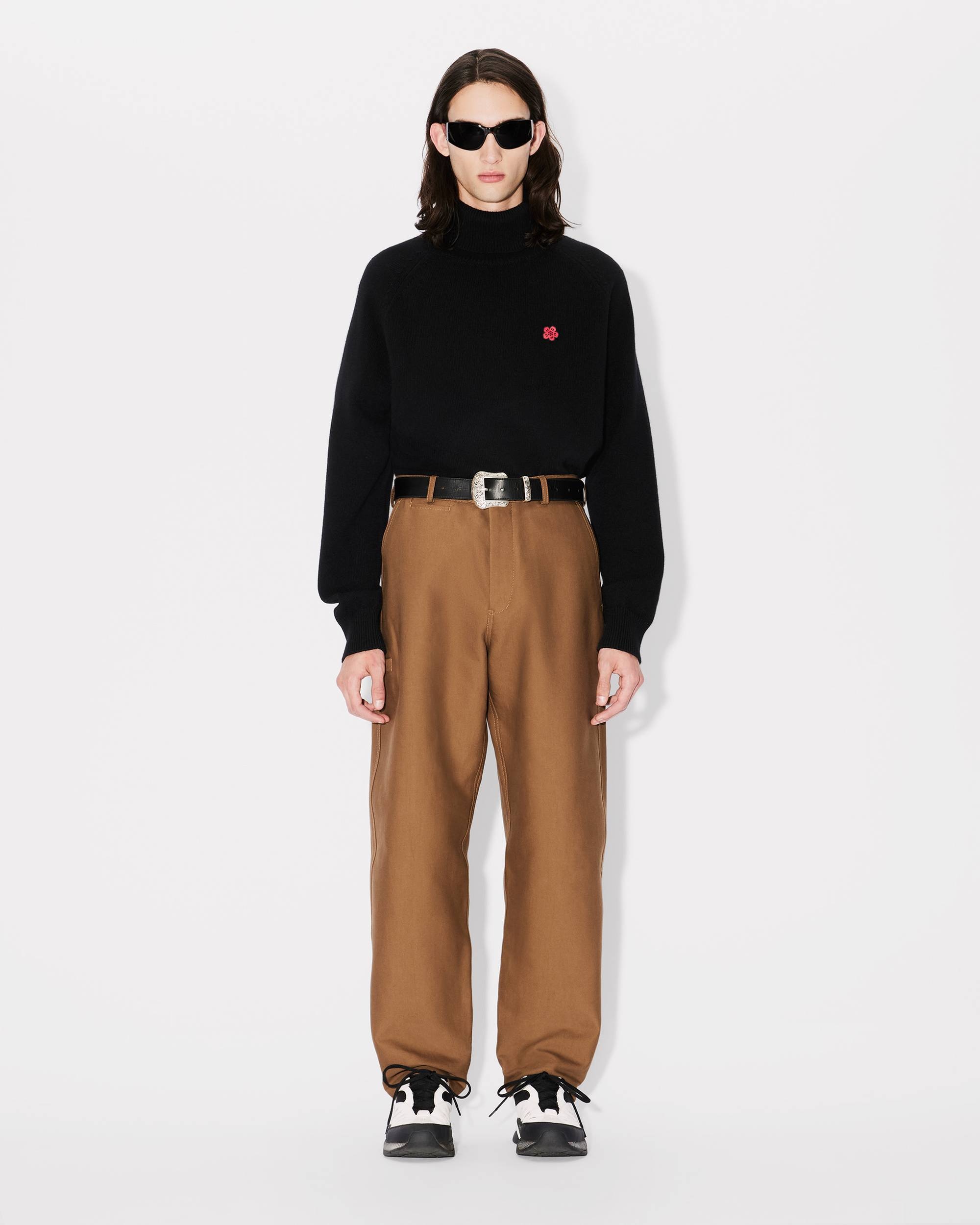 'Boke Flower' embroidered turtleneck jumper in wool - 5