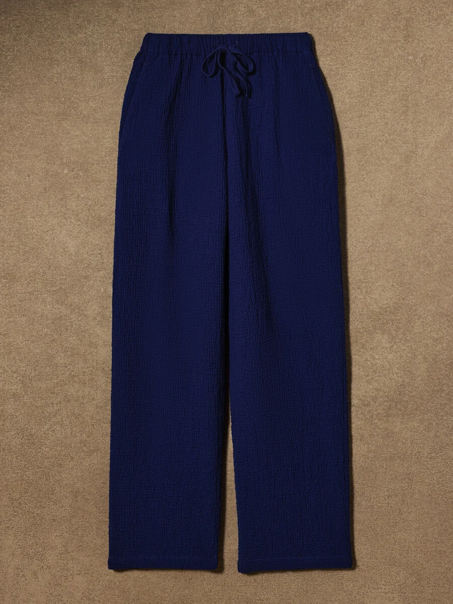 Organic Cotton Doubleweave Straight Pant - 1