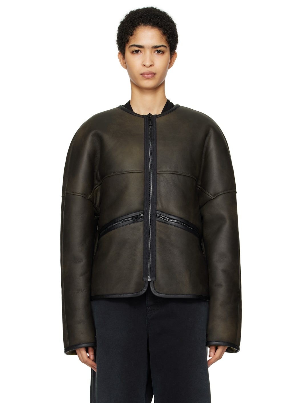 Brown "Buttery" Shearling Leather Jacket - 1