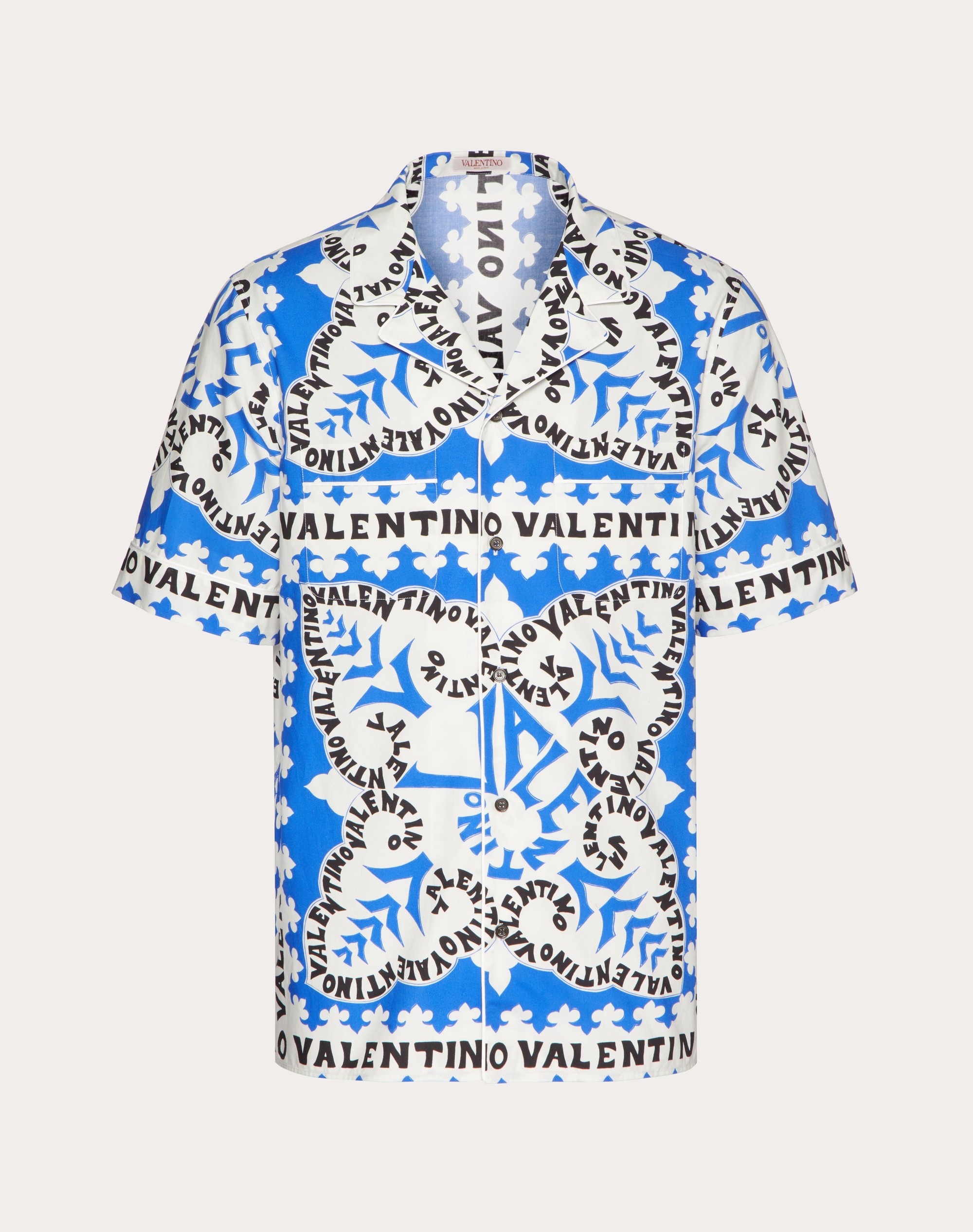 COTTON SHIRT WITH MINI BANDANA PRINT - 1