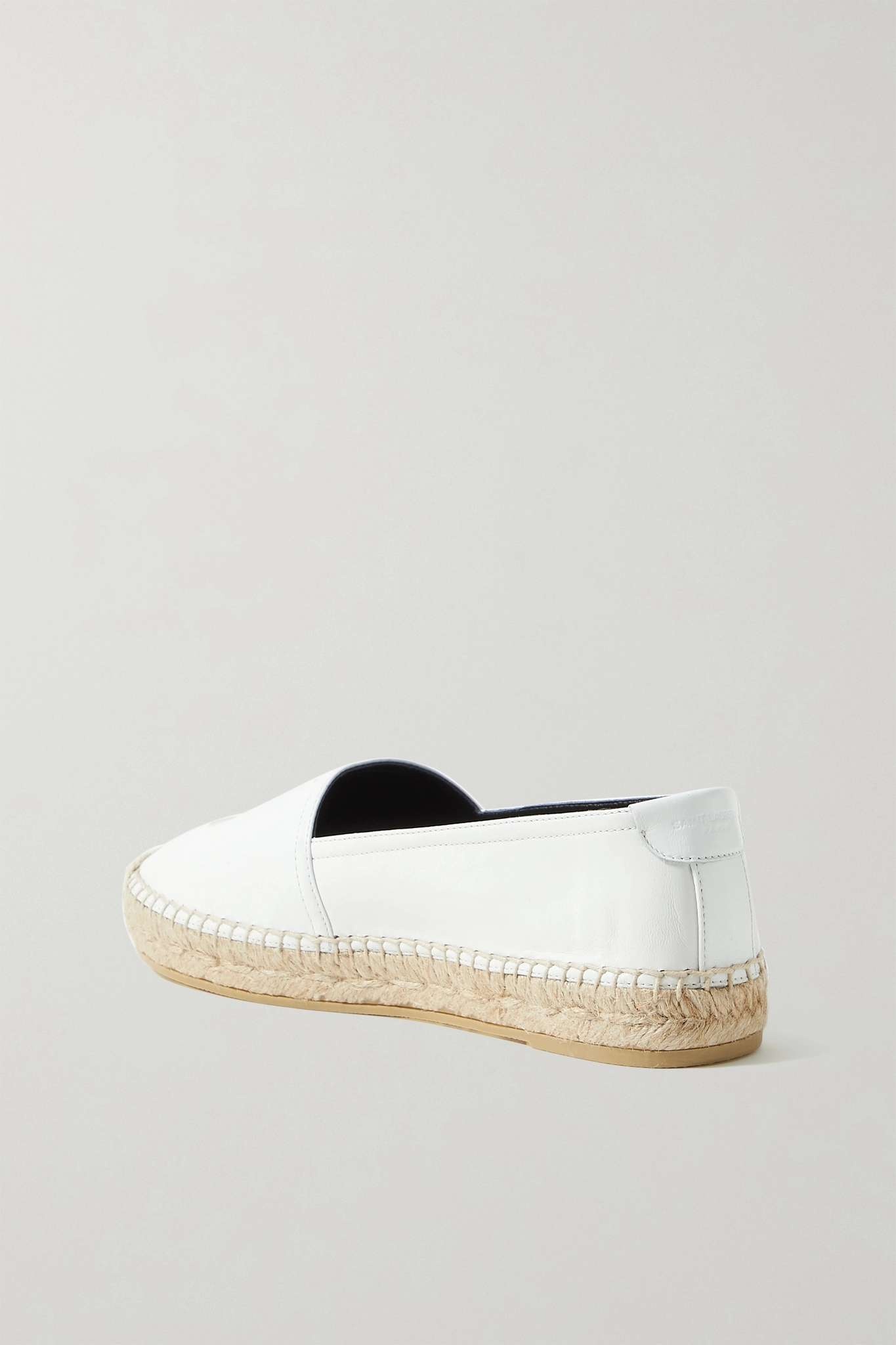 Logo-embossed leather espadrilles - 3