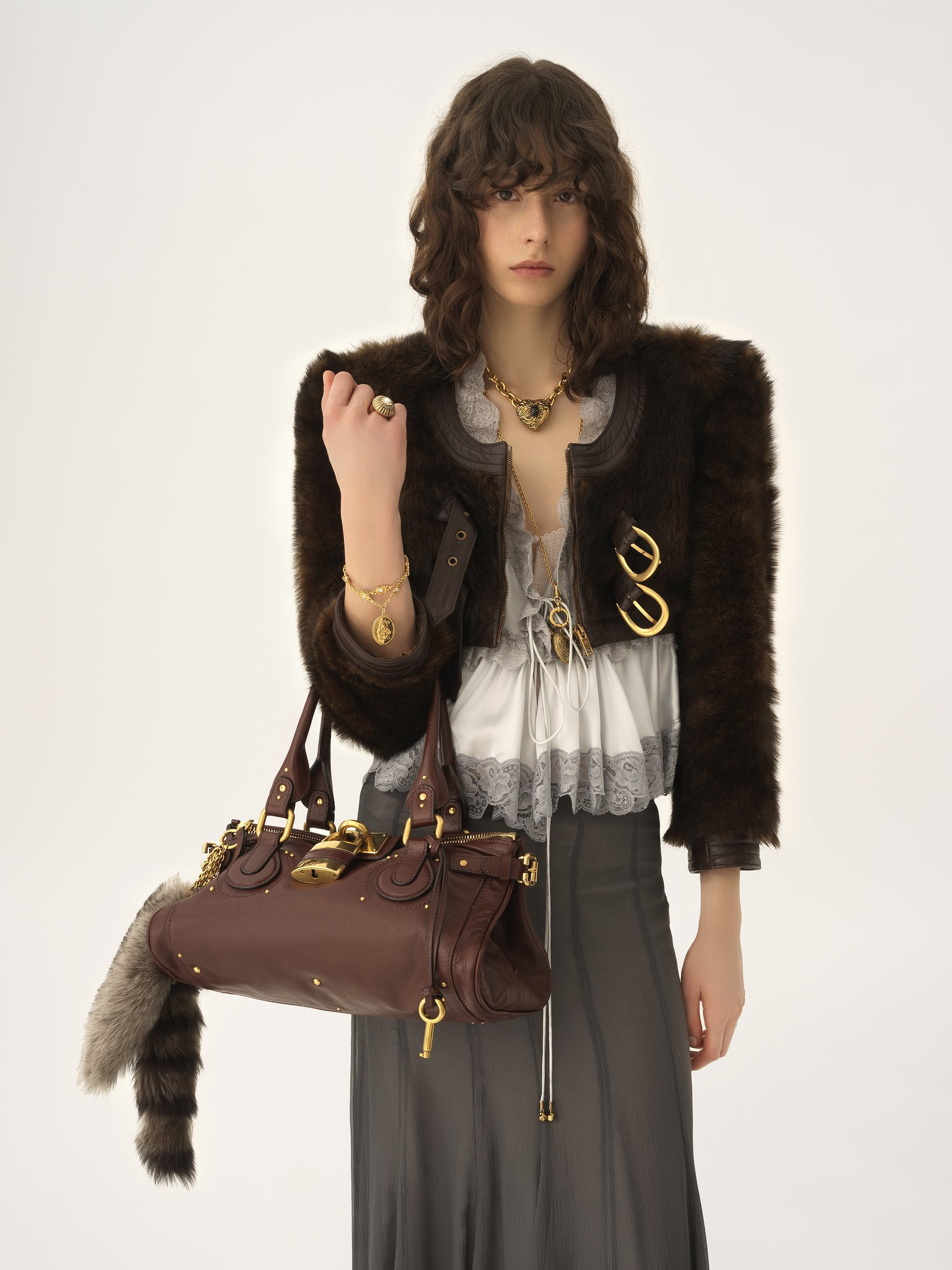 PADDINGTON BAG IN GRAINED LEATHER - 2