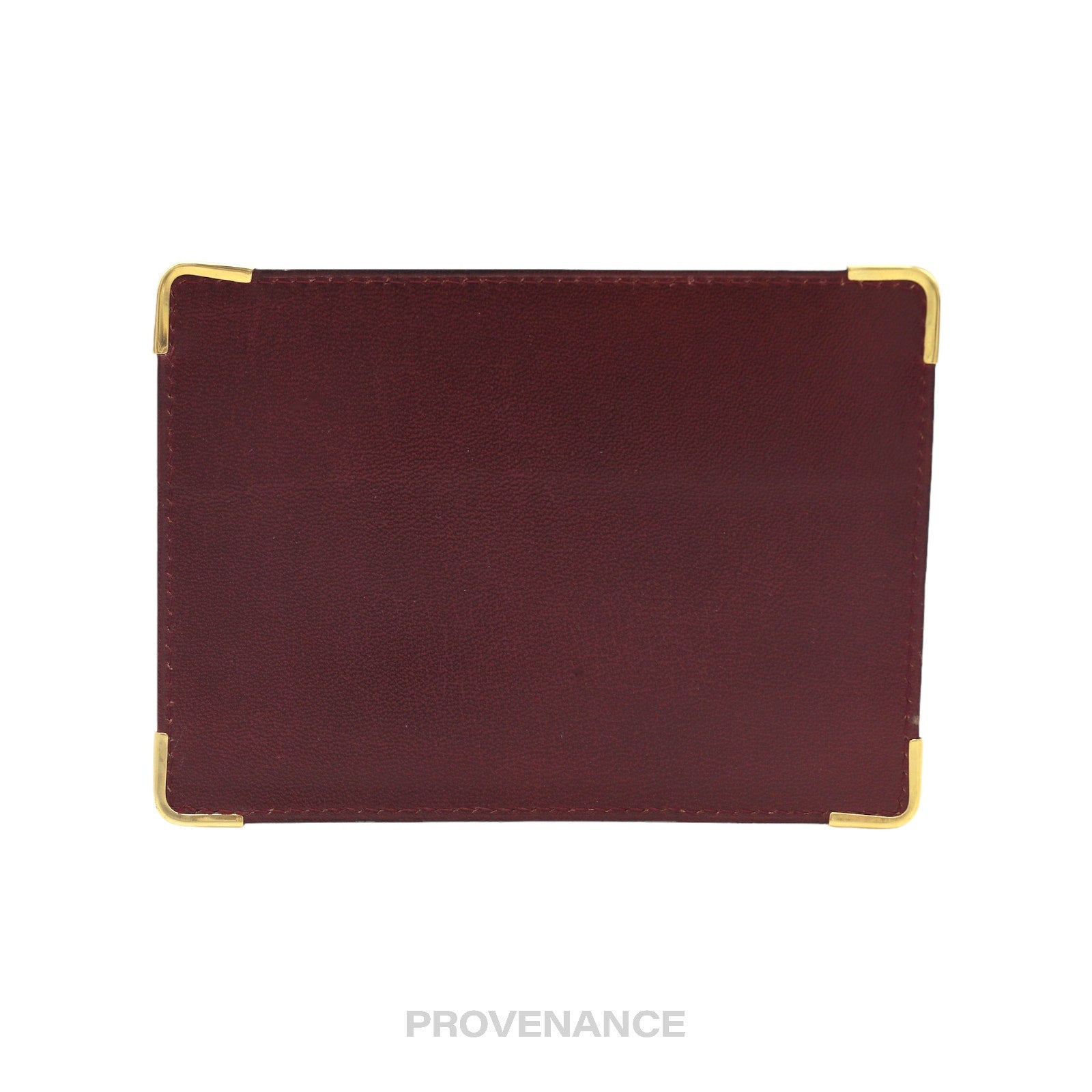 Rolex Card Holder Wallet - Burgundy Calfskin Leather. - 2