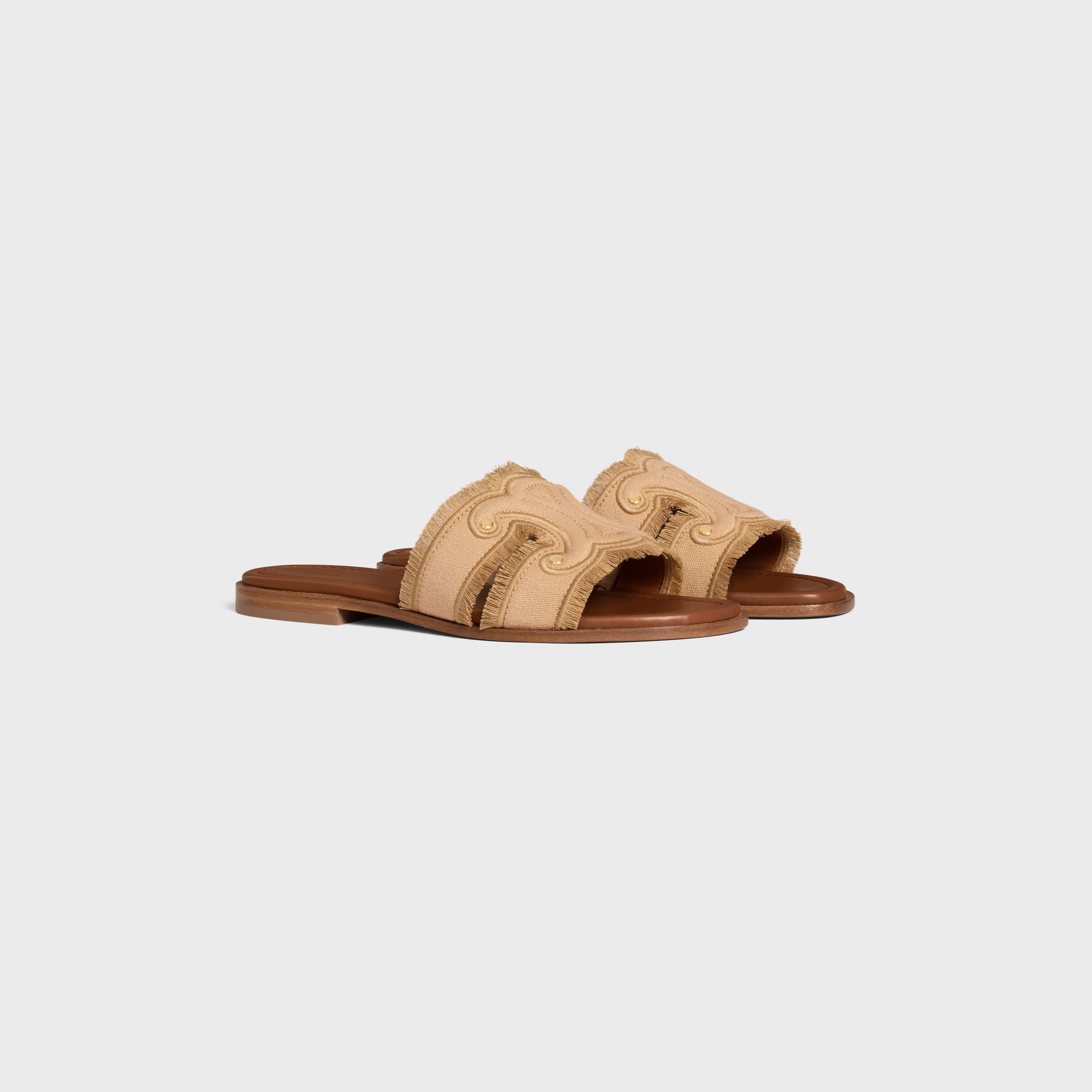 CELINE MARINA FRINGED MULE IN COTTON - 2