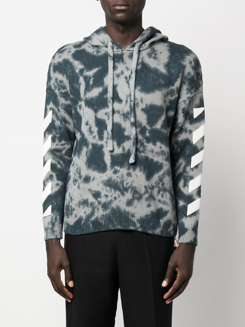 Arrows-motif drawstring hoodie 3