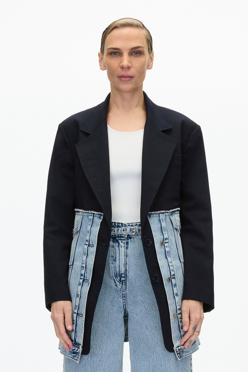 3.1 Phillip Lim Oversized Hybrid Denim Blazer outlook