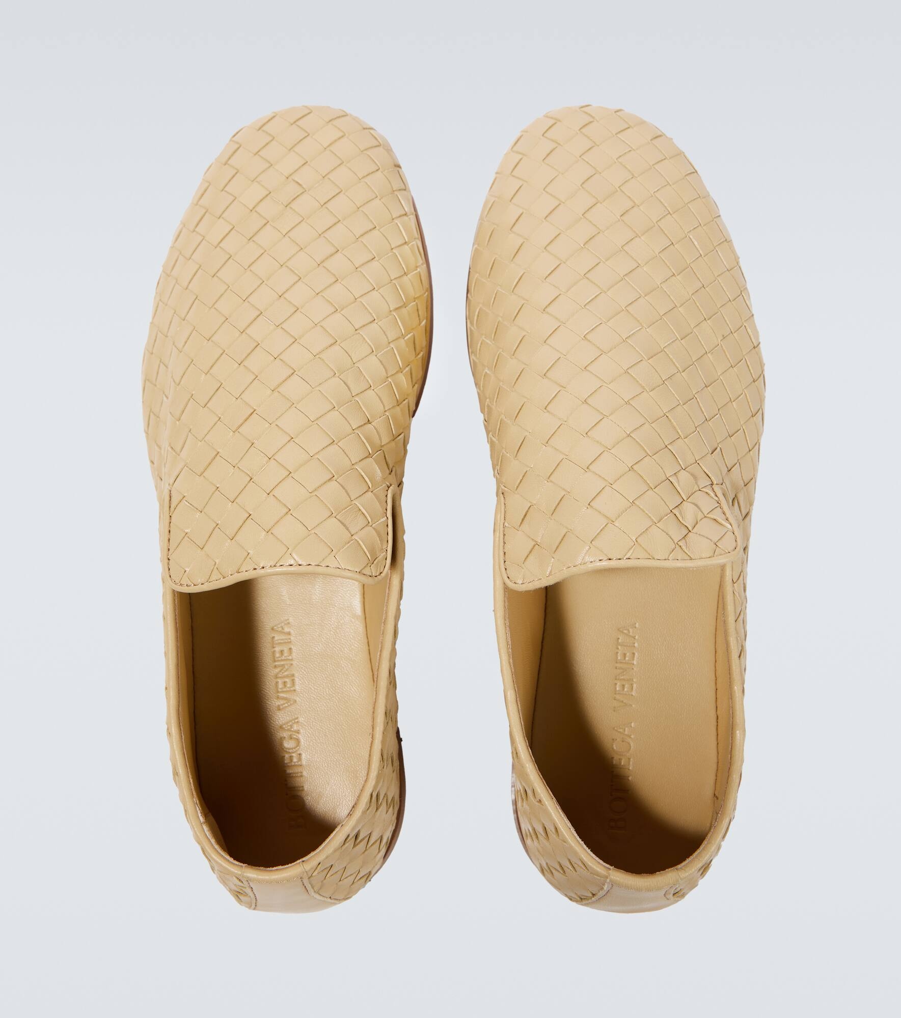 Intrecciato leather loafers - 4