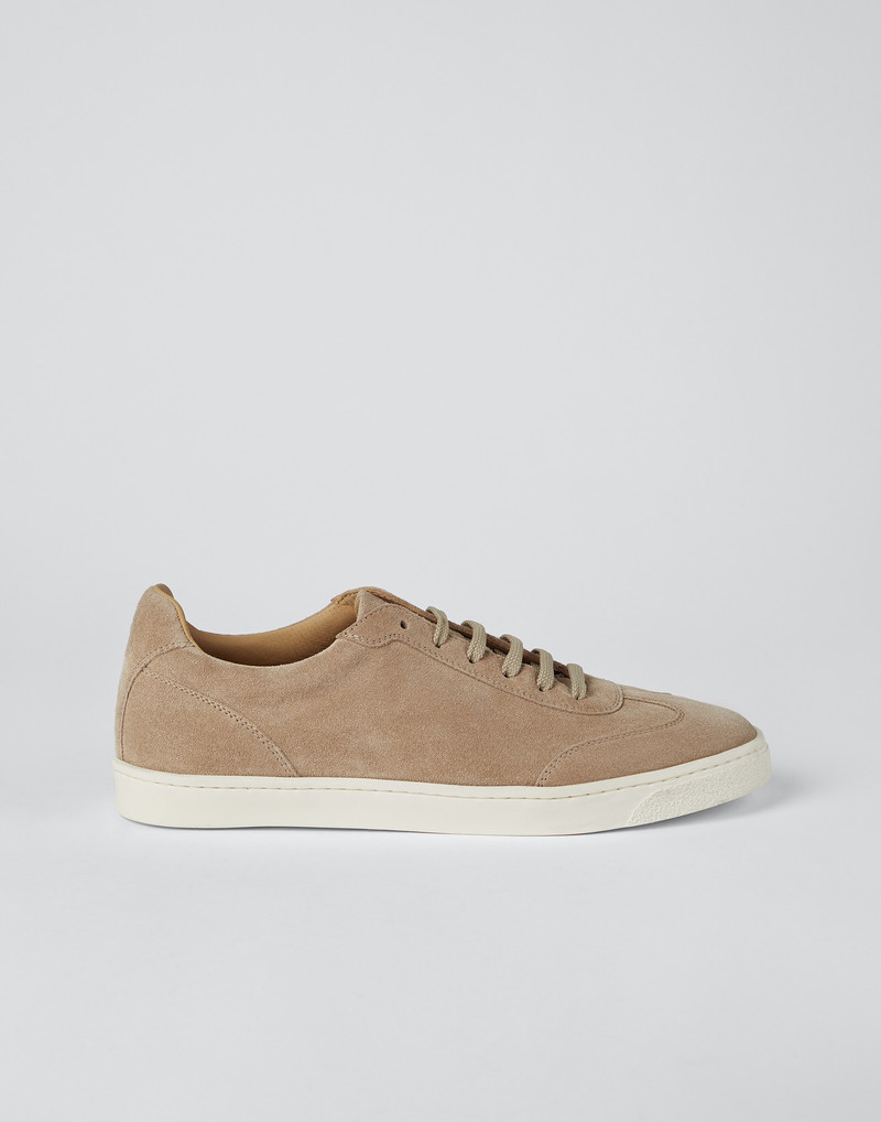 Suede sneakers with natural rubber sole 1