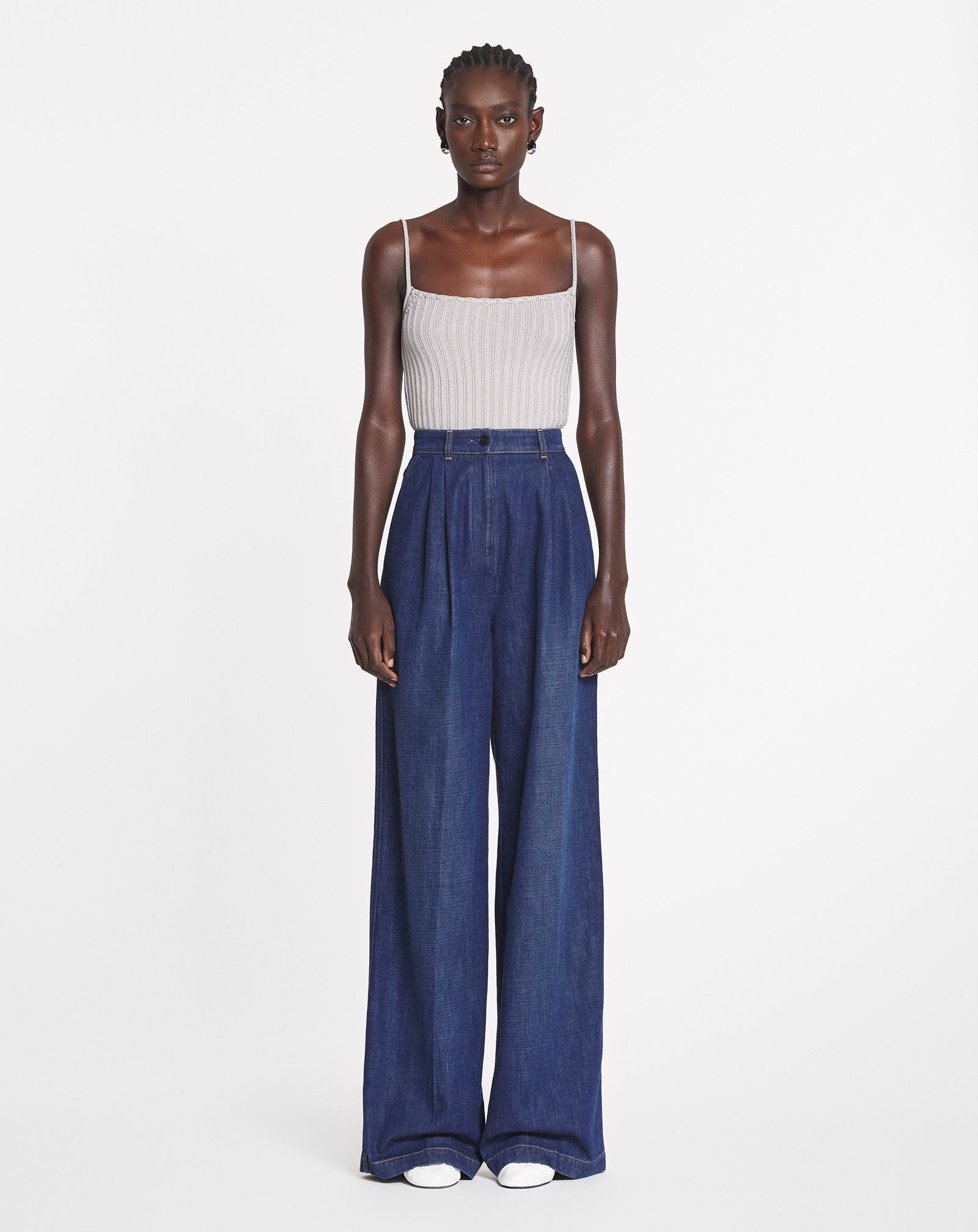 DARTED DENIM PANTS - 2