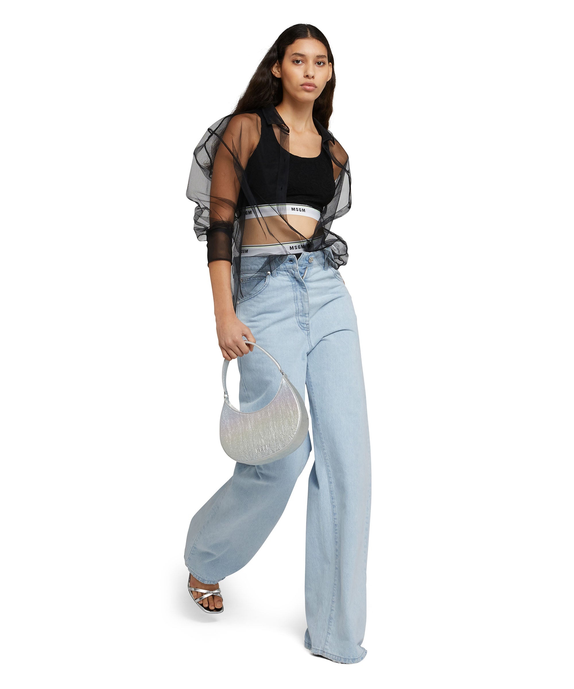 Lace culottes with elastic band - 5