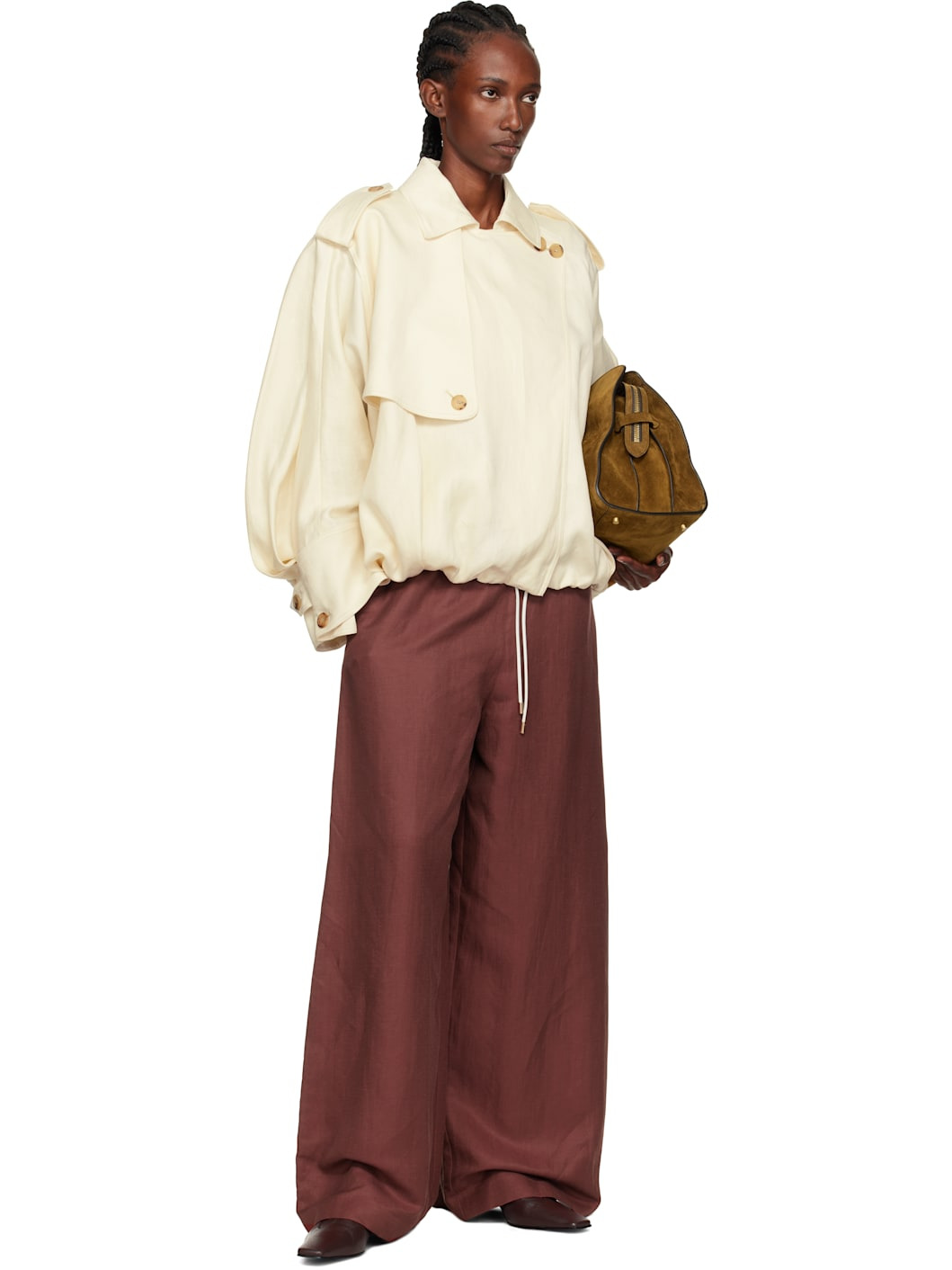 Beige Hunt Oversized Jacket - 4