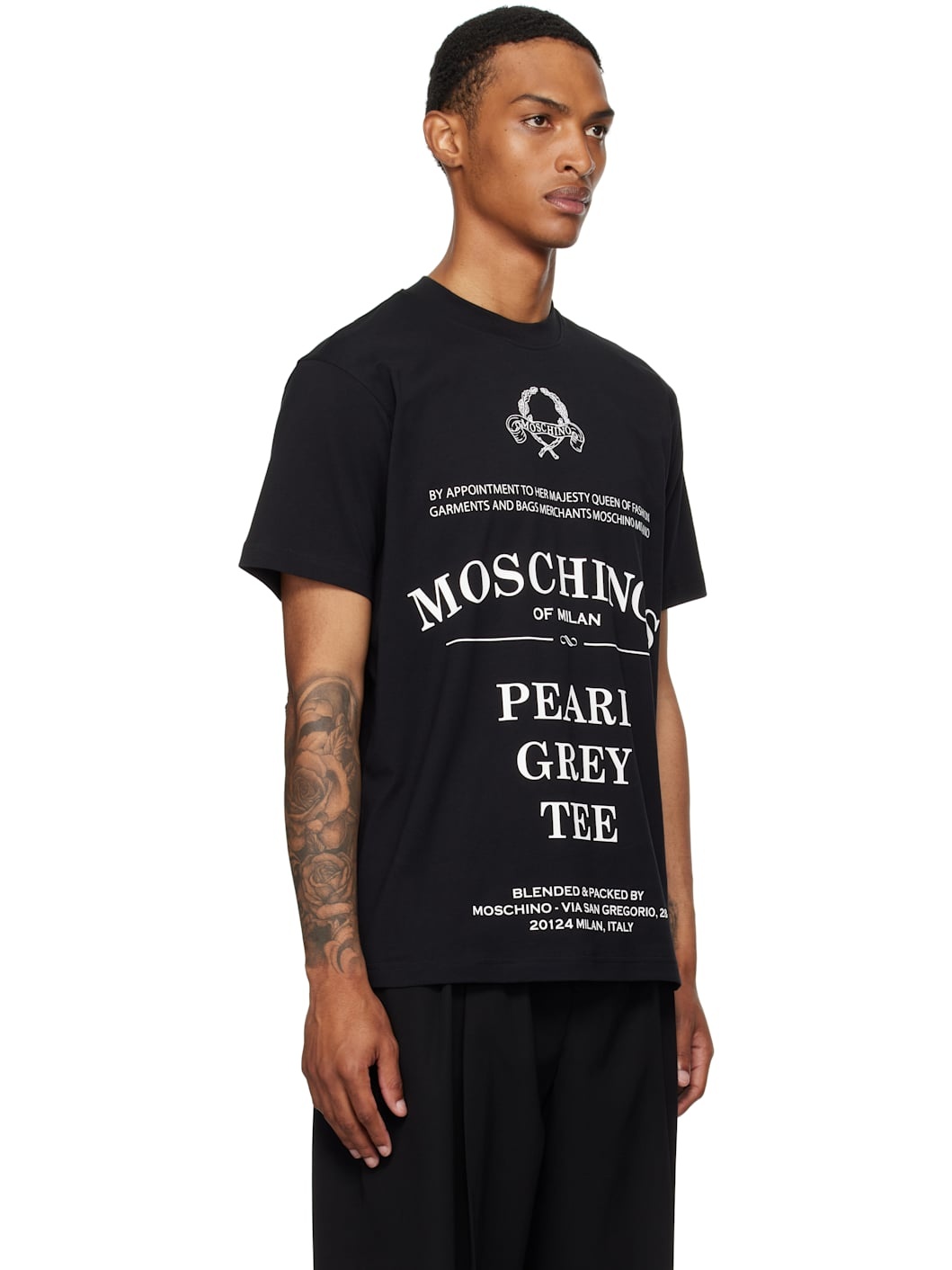 Black Printed Organic Cotton T-shirt - 2