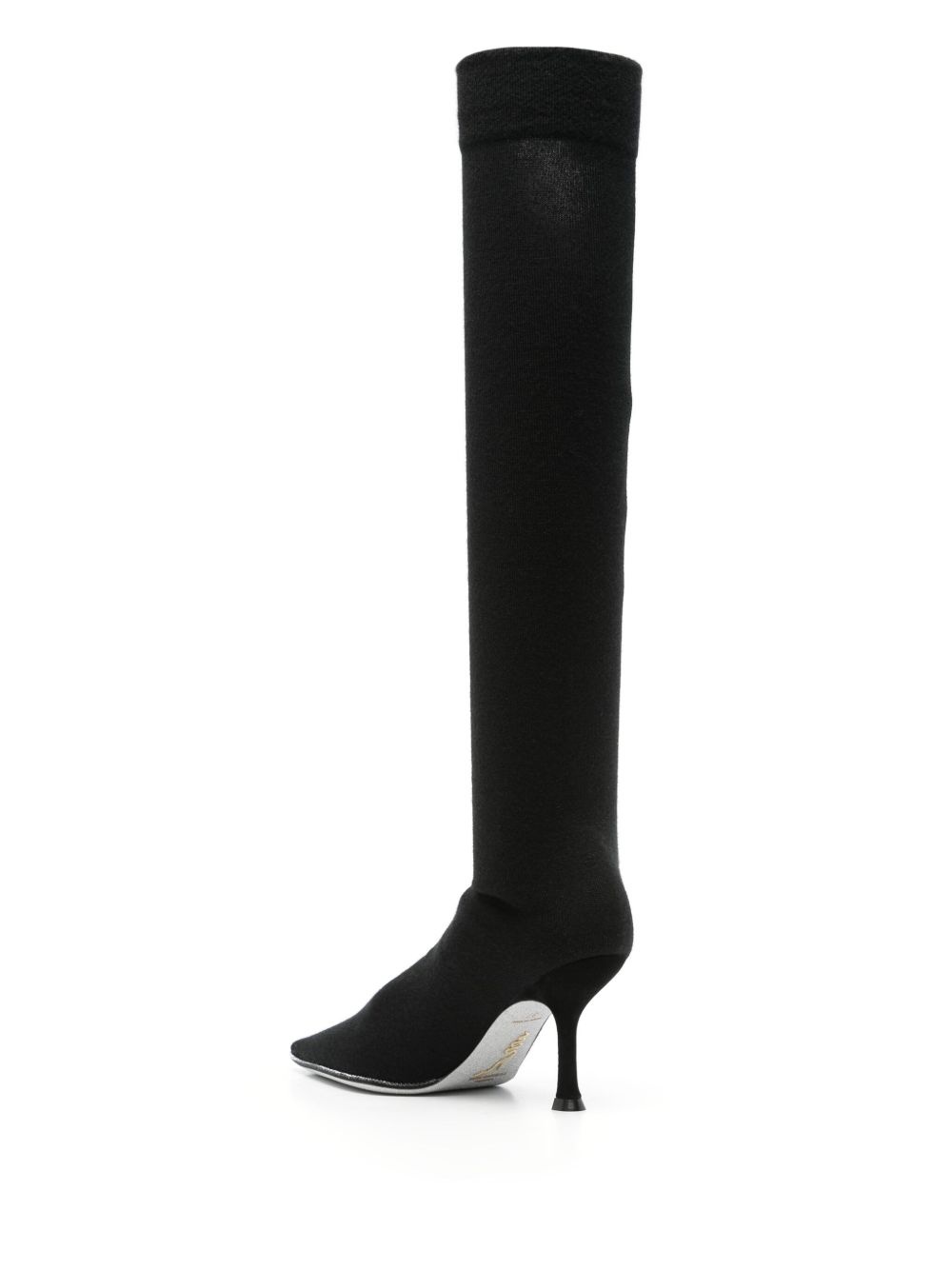 70mm crystal-embellished knitted boots - 3