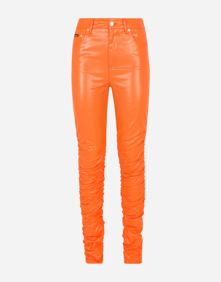 Coated cotton pants - 1