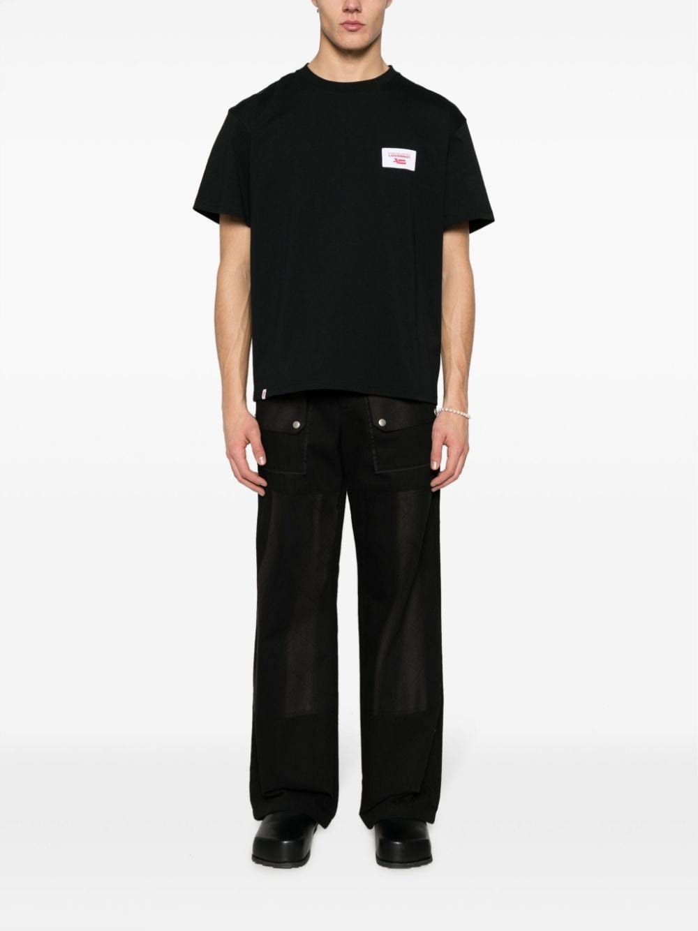 Label cotton T-shirt - 2