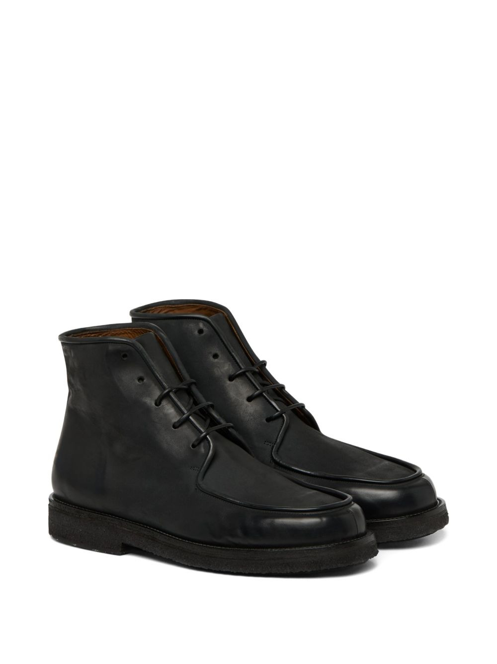 lace-up leather desert boots - 2