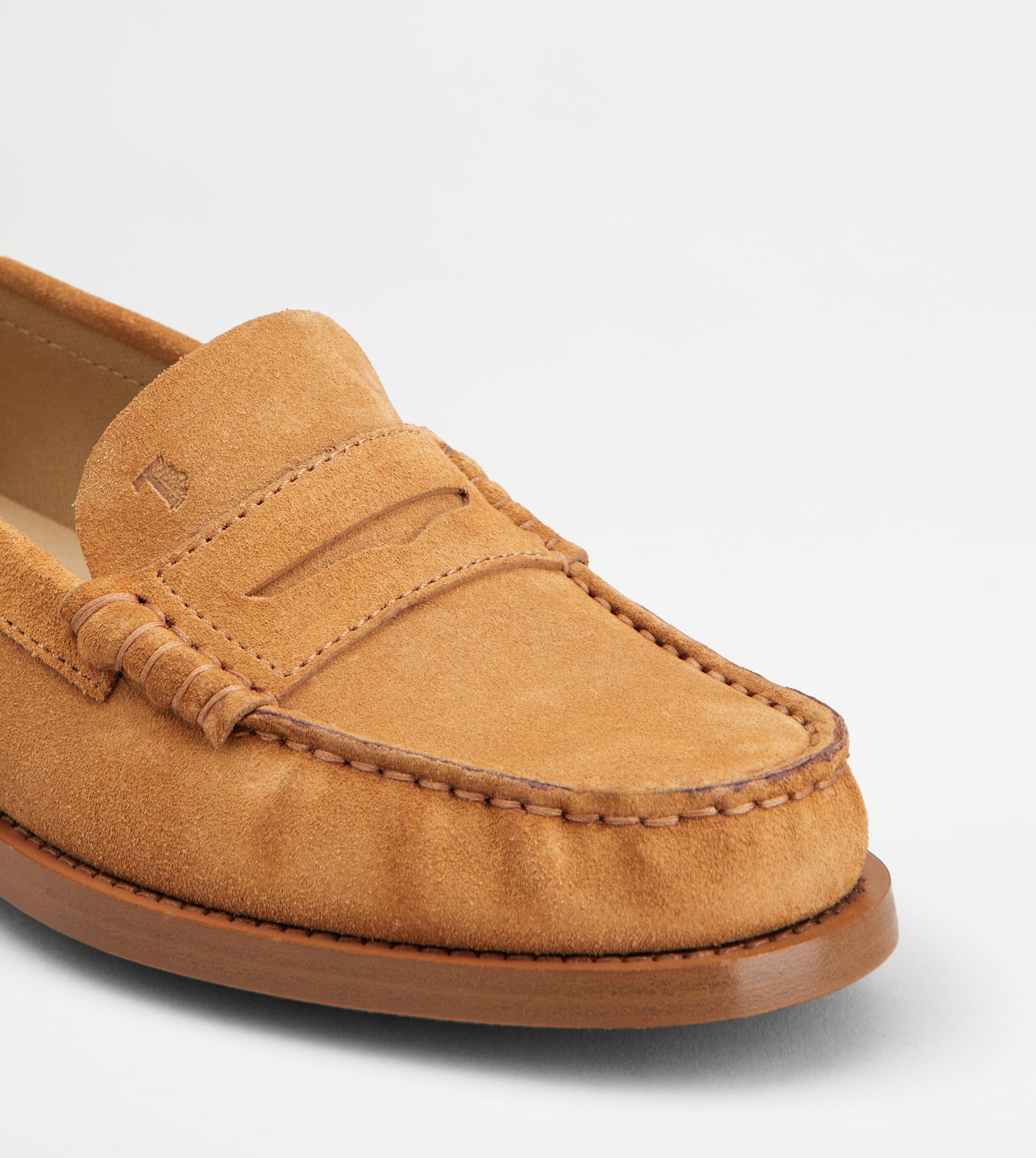 LOAFERS IN SUEDE - BROWN - 5
