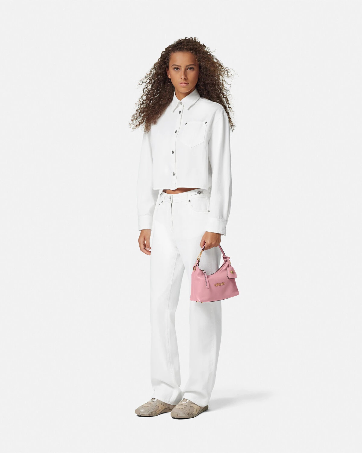 Versace Tag Hobo Handbag - 3