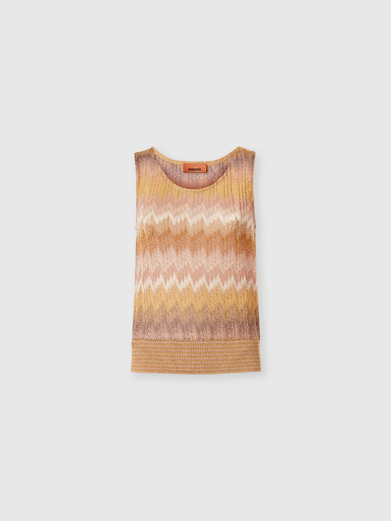 Snake-Pattern Viscose Lamé Tank Top 1