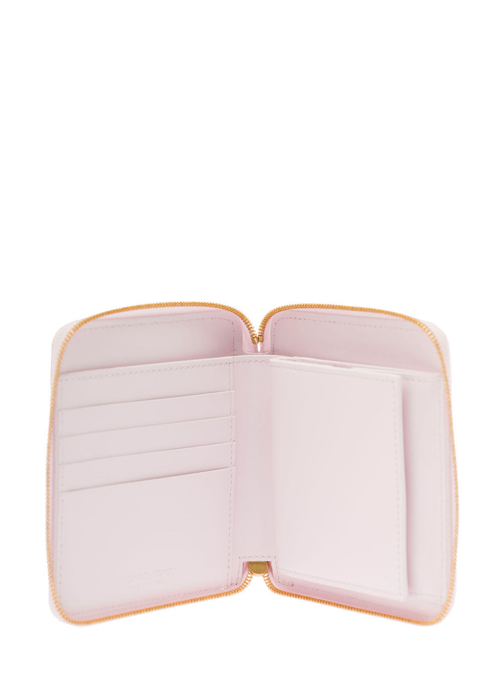 Bottega Veneta Women Bottega Veneta Woman's Lilac Intreccio Nappa Leather Wallet - 3