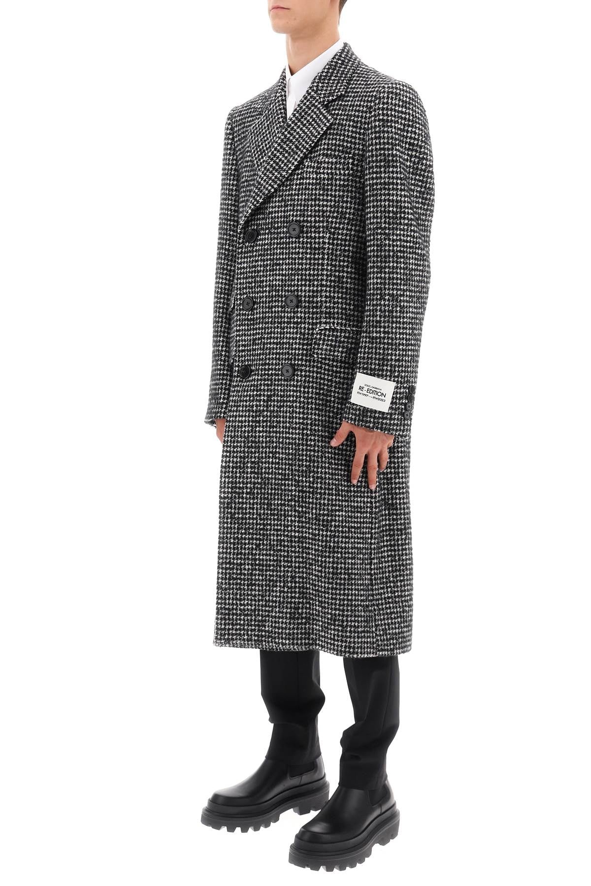 Re Edition Coat In Houndstooth Wool - 3