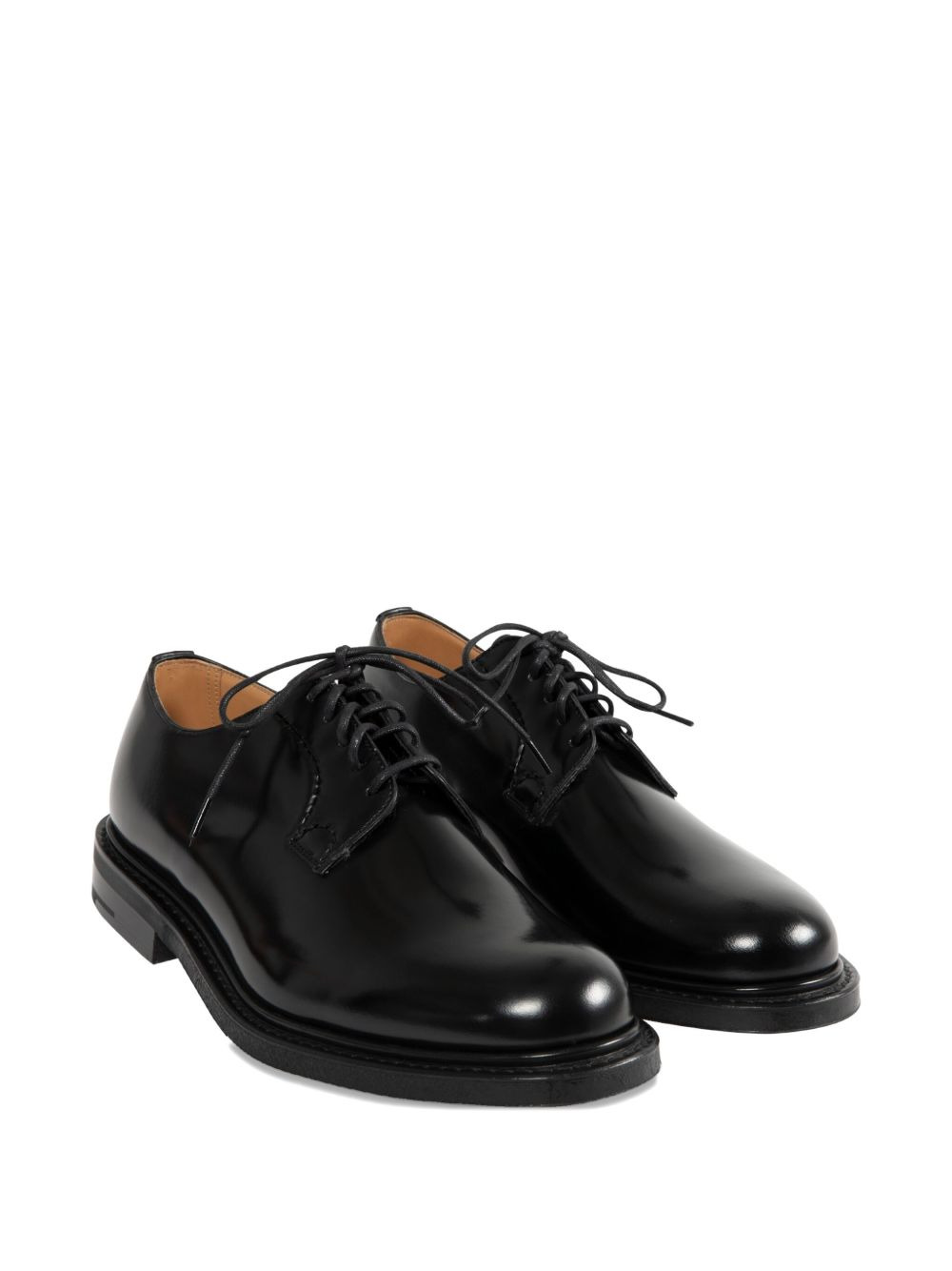 leather lace-up derby shoes - 2