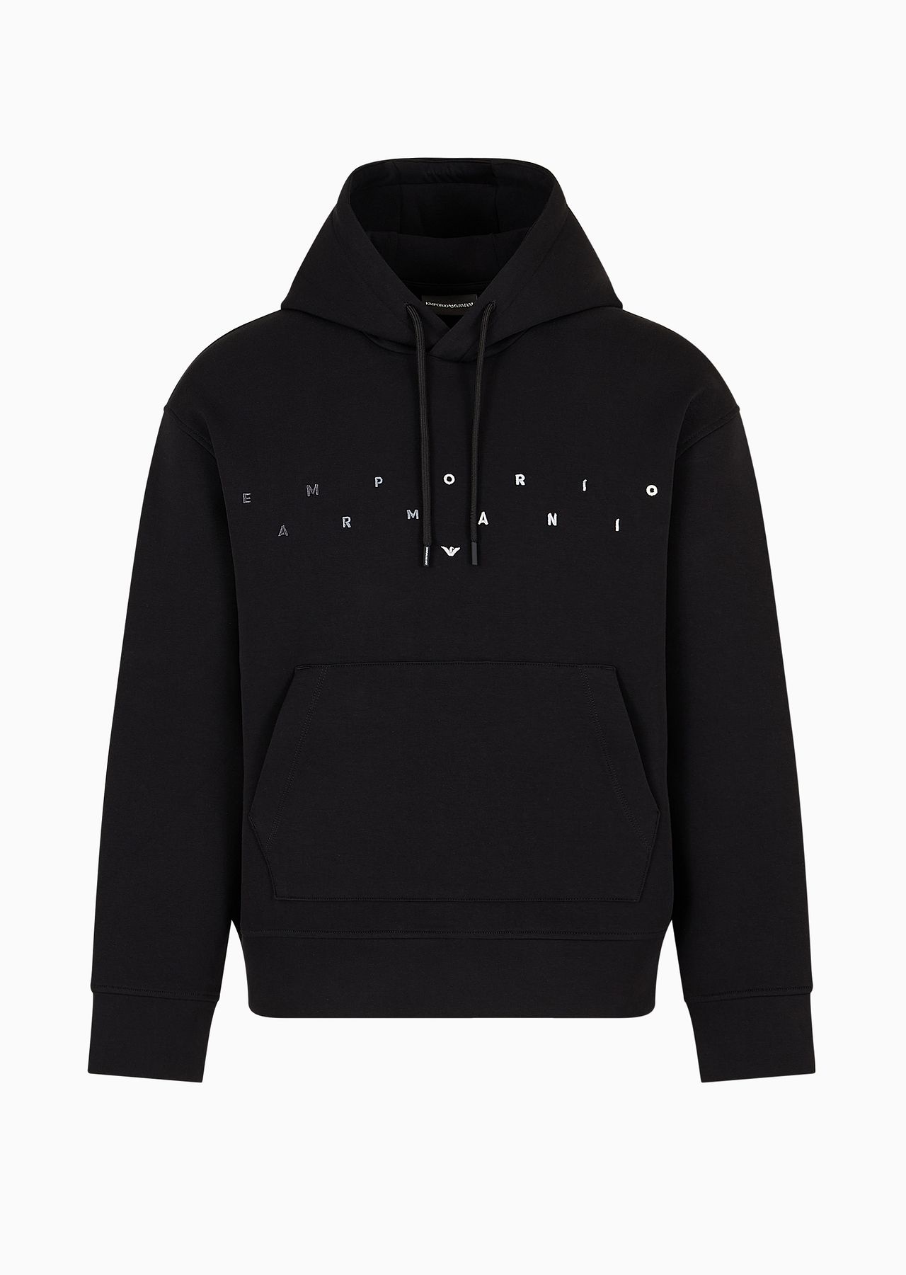 Double-jersey hooded sweatshirt with logo embroidery - 1