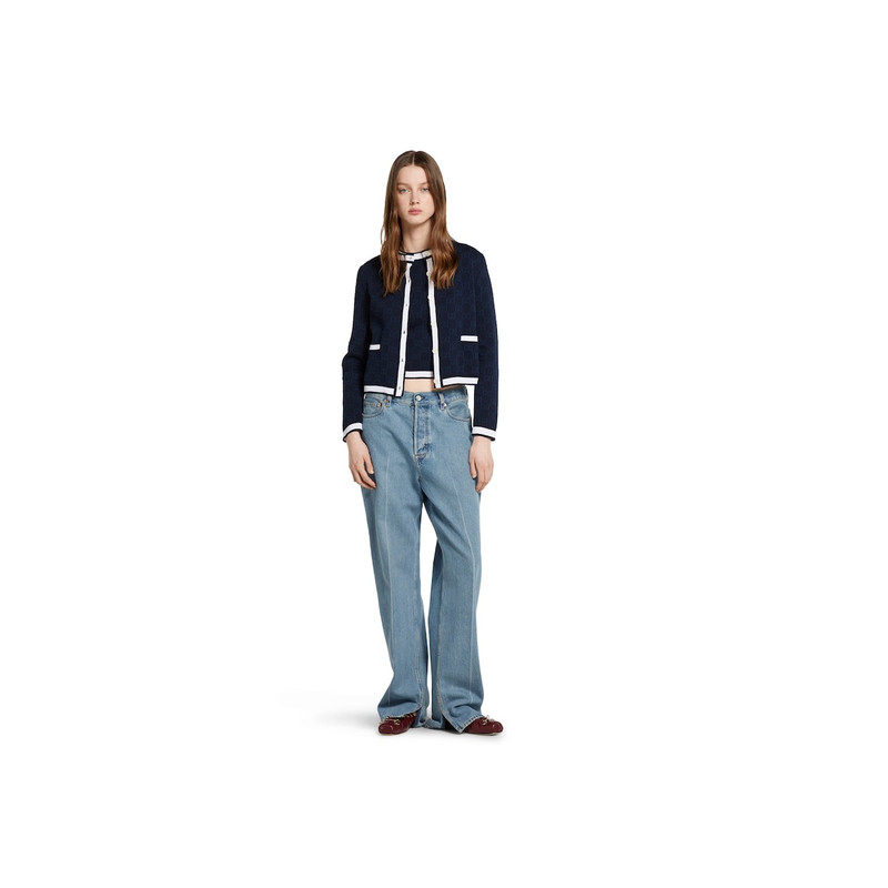 GUCCI GG fine cotton jacquard top outlook