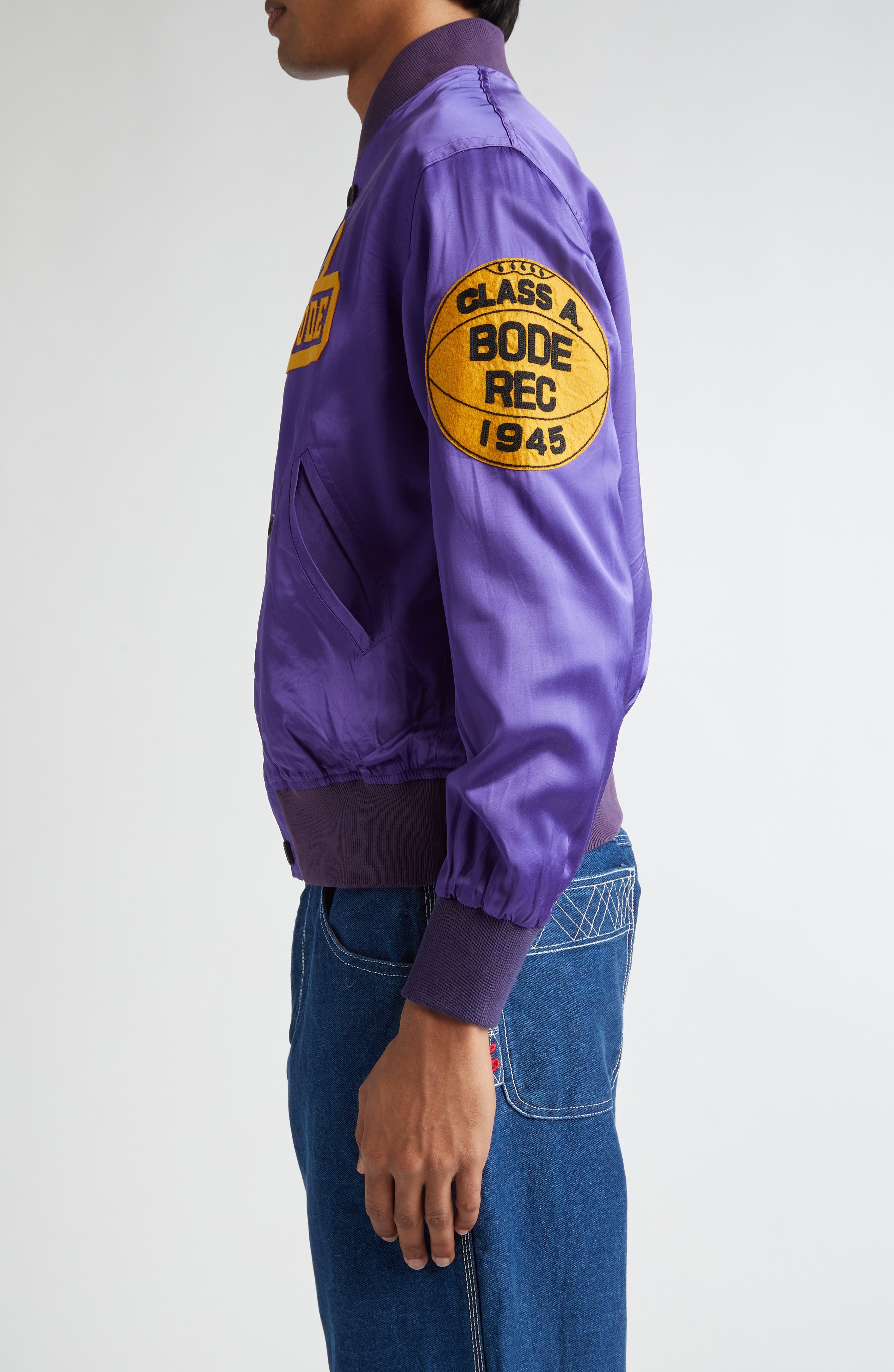 Bode Athlete's Rally Jacket in Purple Multi at Nordstrom - 4
