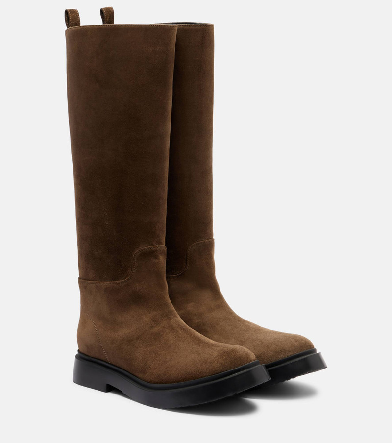 Bank suede knee-high boots 1