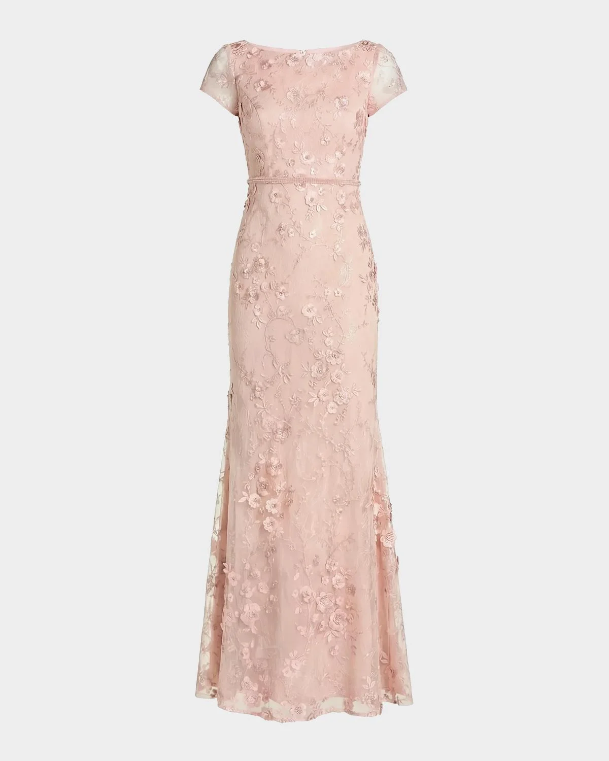 Beaded & Embroidered Lace Gown - 1
