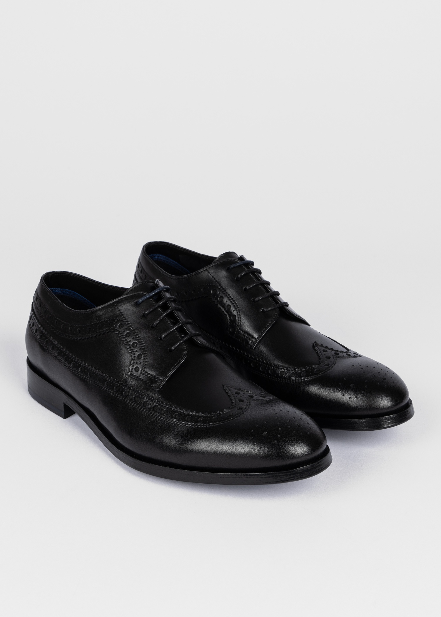 Black Leather 'Ark' Brogues - 4
