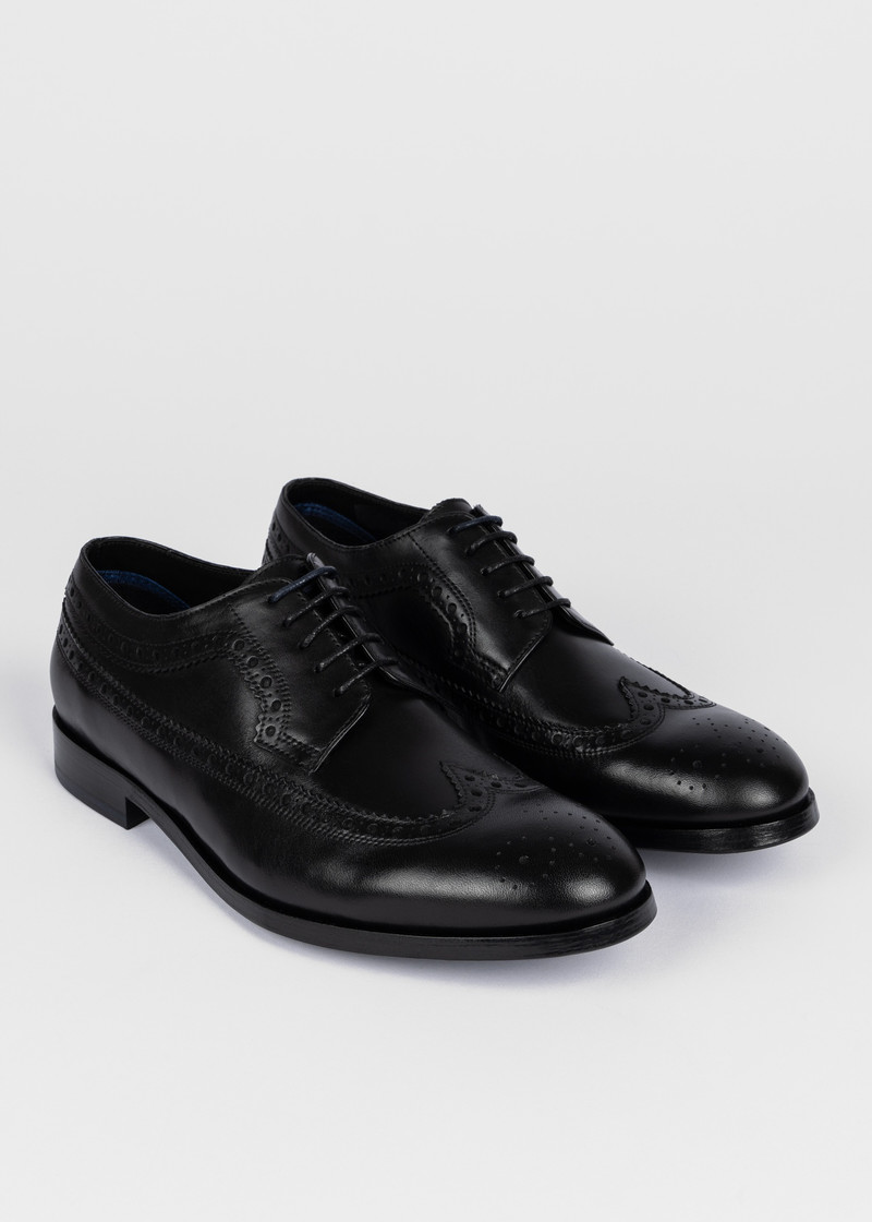 Black Leather 'Ark' Brogues 4