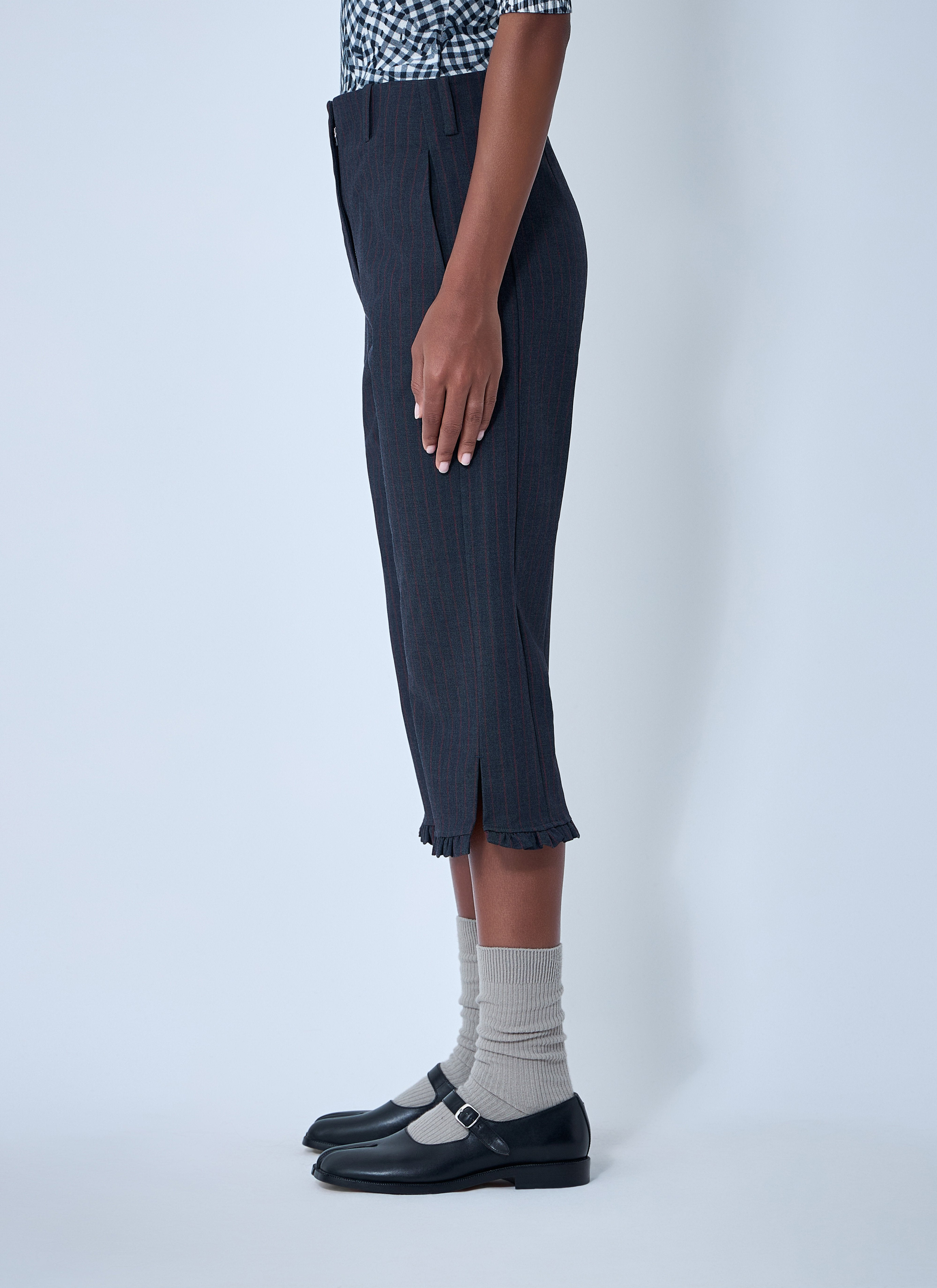 Ganni Women Stretch Stripe Capri Pants - 3