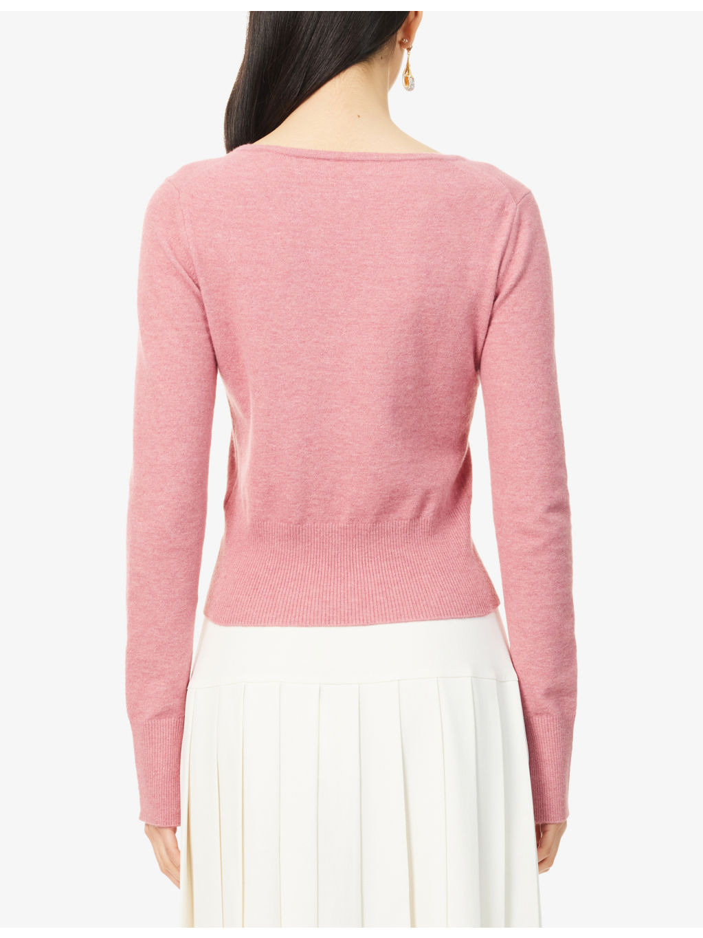 Embellished Cropped Knitted Jumper - 4