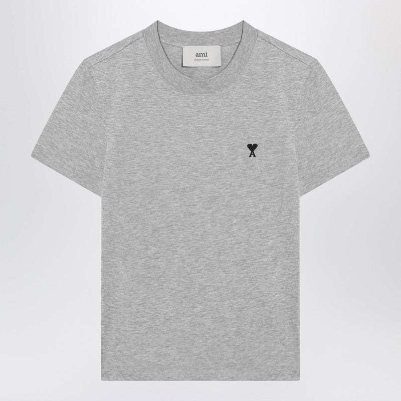 Ami Paris Ami De Coeur Grey T-Shirt Women - 1
